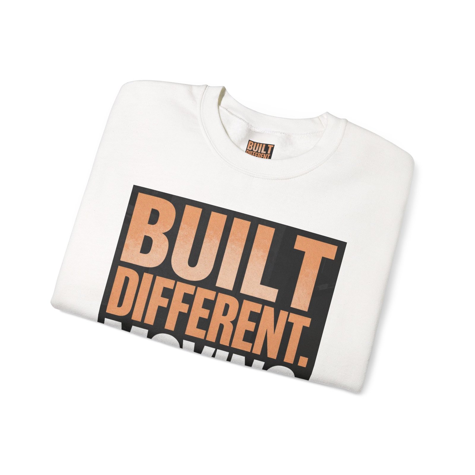 Built Different Crewneck Sweatshirt — "Built Different. Moving Different." Graphic Pullover - Image 3