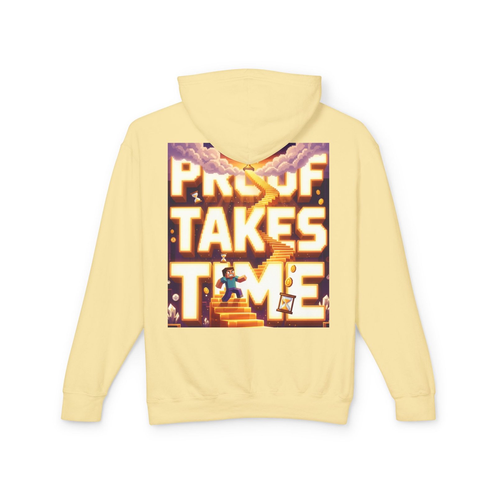 Hoodie — 'Proof Takes Time' Motivational Graphic Hooded Sweatshirt - Image 26