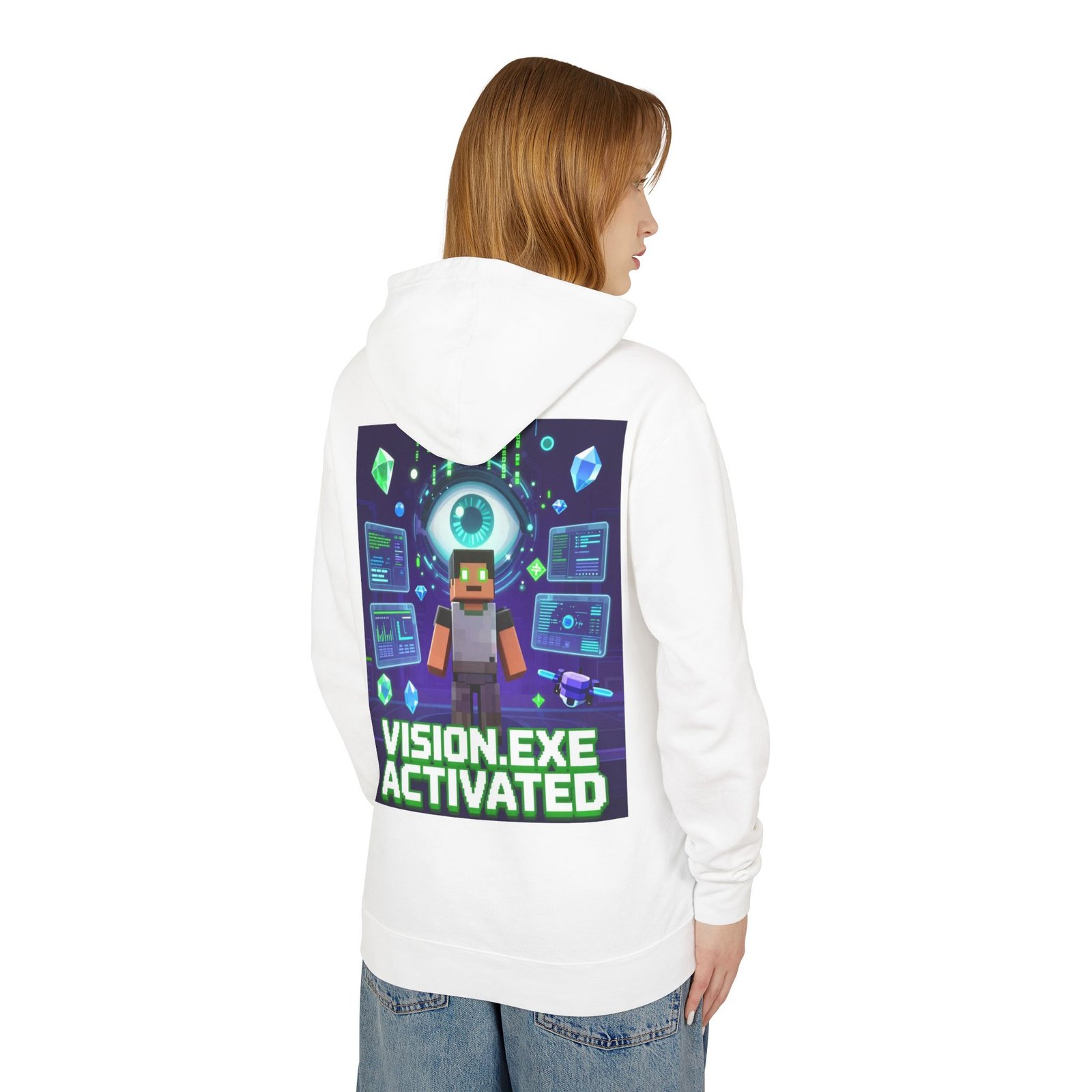 Vision.exe Activated Hoodie — Retro Gamer Tech Graphic Sweatshirt - Image 8