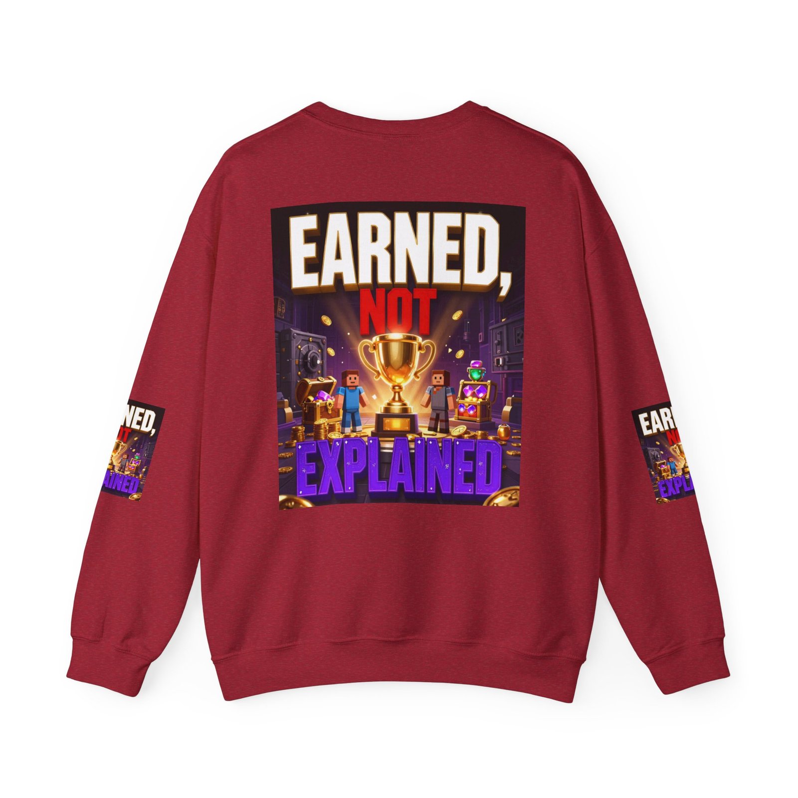 Crewneck Sweatshirt — "Earned, Not Explained" Trophy Graphic - Image 50