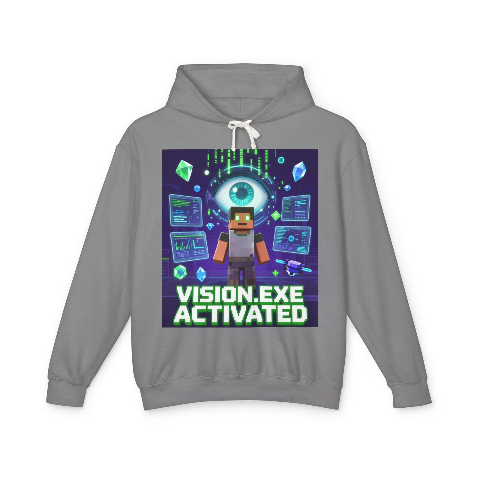 Vision.exe Activated Hoodie — Retro Gamer Tech Graphic Sweatshirt - Image 29