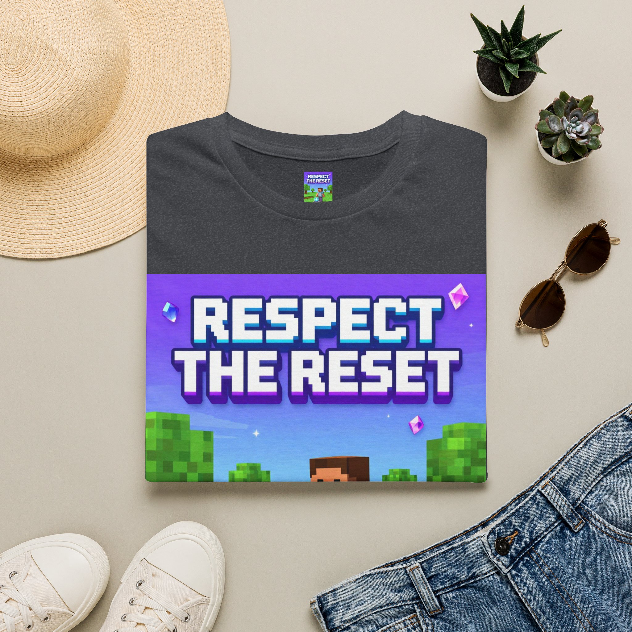 Respect the Reset T-Shirt — Minecraft-Inspired Gamer Tee - Image 37