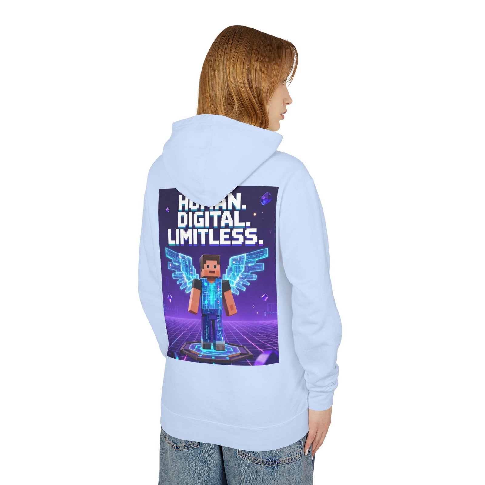 Digital Angel Hoodie — "Human. Digital. Limitless." Gamer Sweatshirt - Image 12