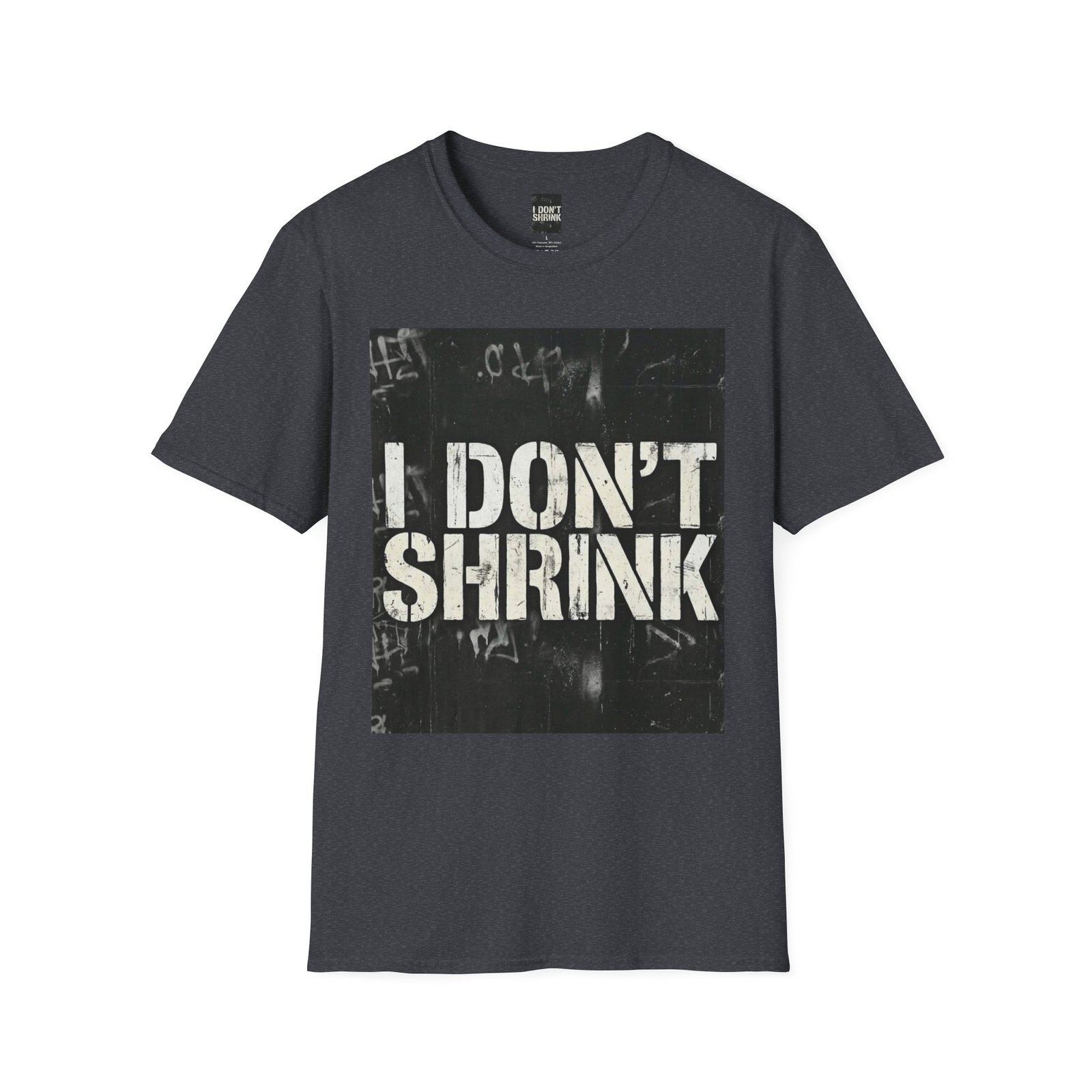 I Don't Shrink T-Shirt — Vintage Stencil Graphic Tee - Image 39