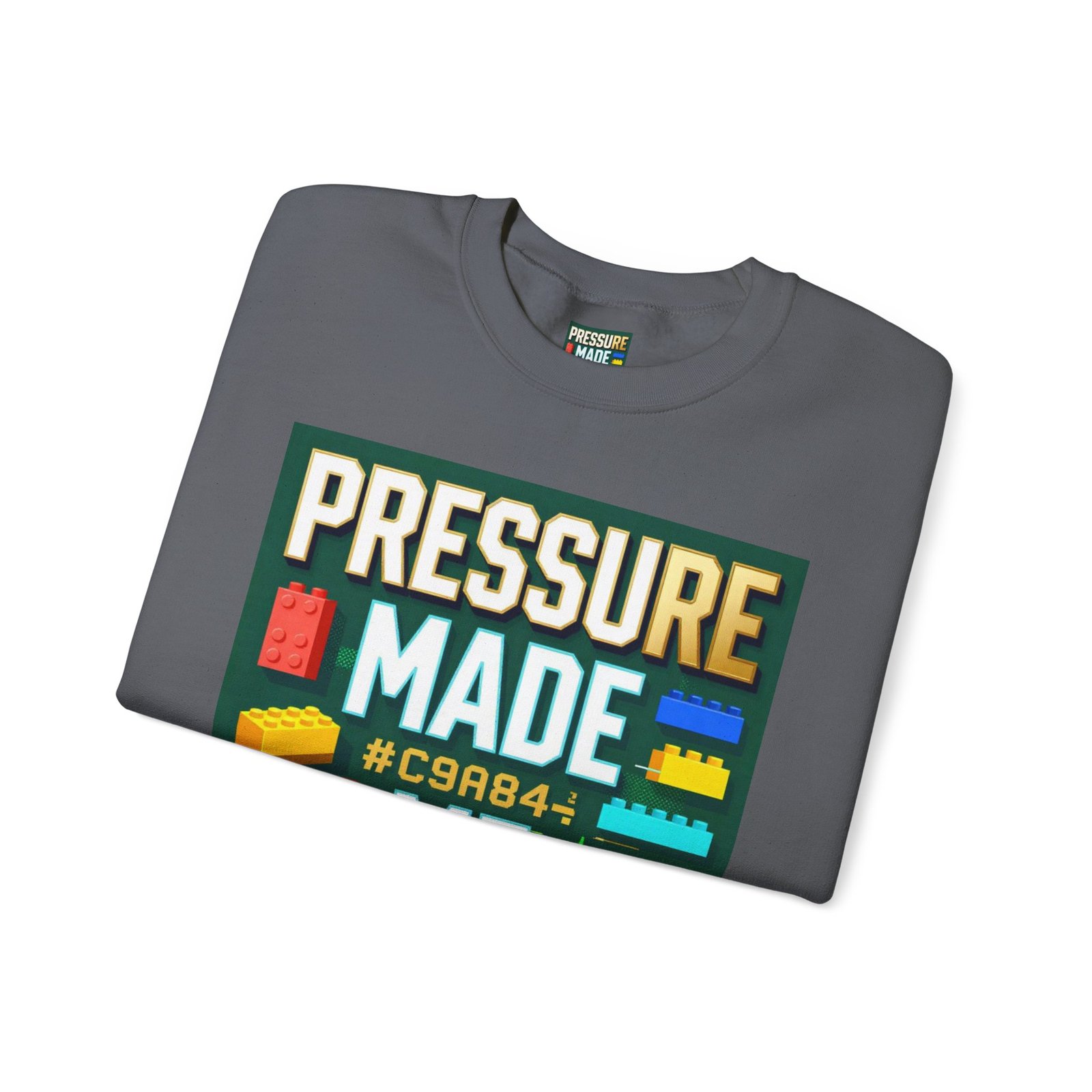 Graphic Sweatshirt — "Pressure Made Me Polished" Building Block Crewneck - Image 39