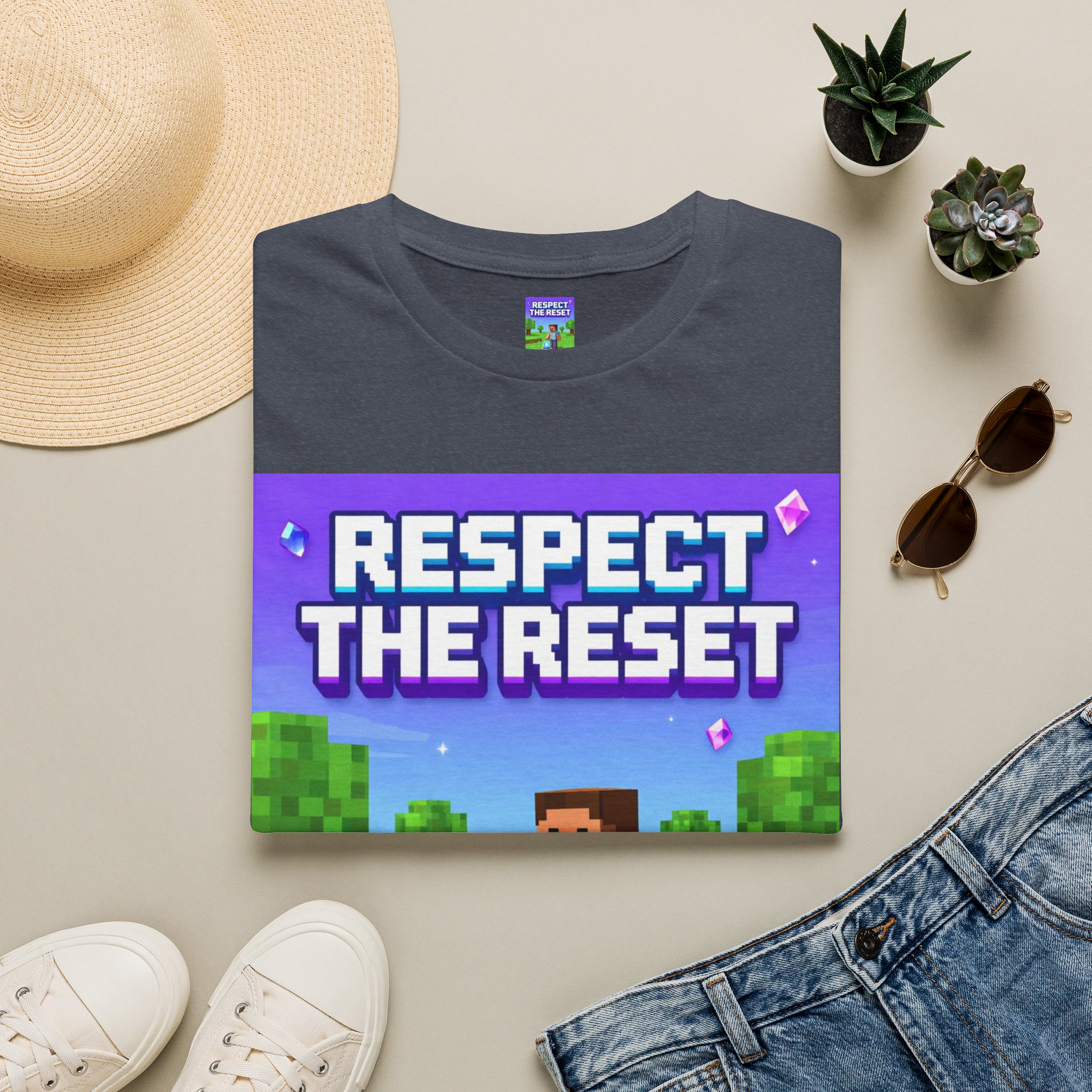 Respect the Reset T-Shirt — Minecraft-Inspired Gamer Tee - Image 41