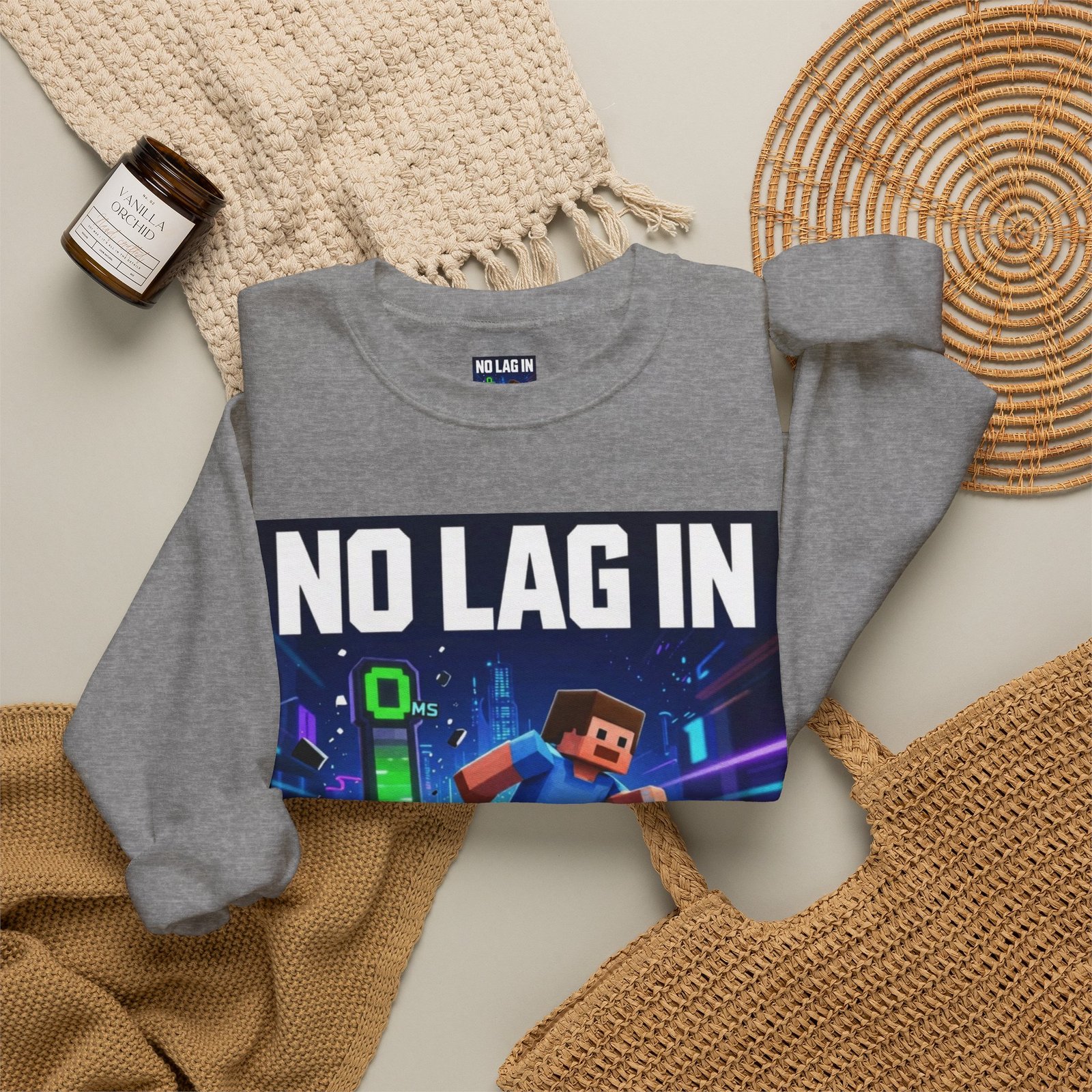 No Lag In My Vision Sweatshirt — Gamer Graphic Crewneck - Image 32