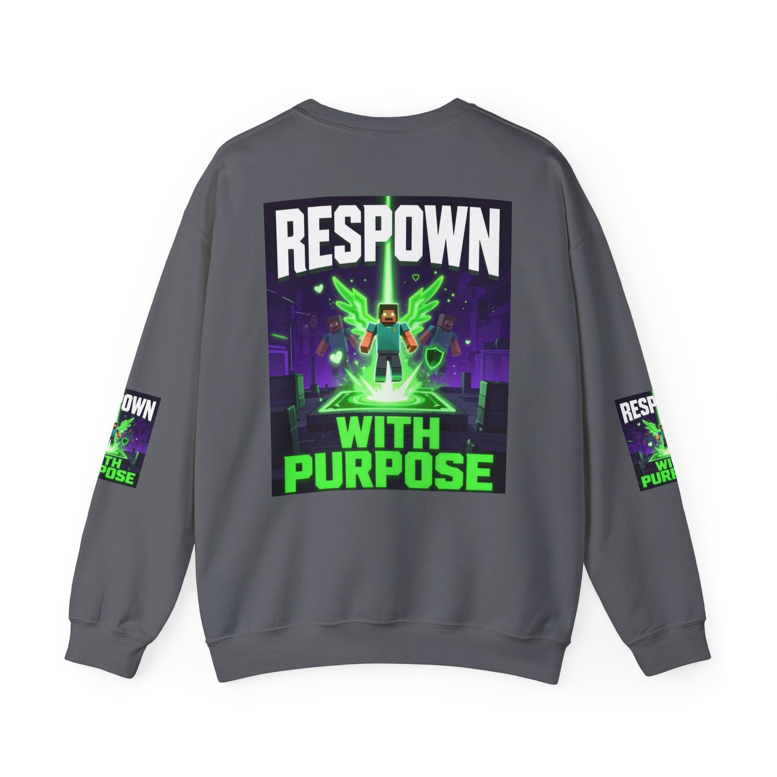 Respawn With Purpose Crewneck Sweatshirt — Gaming Graphic Pullover - Image 38