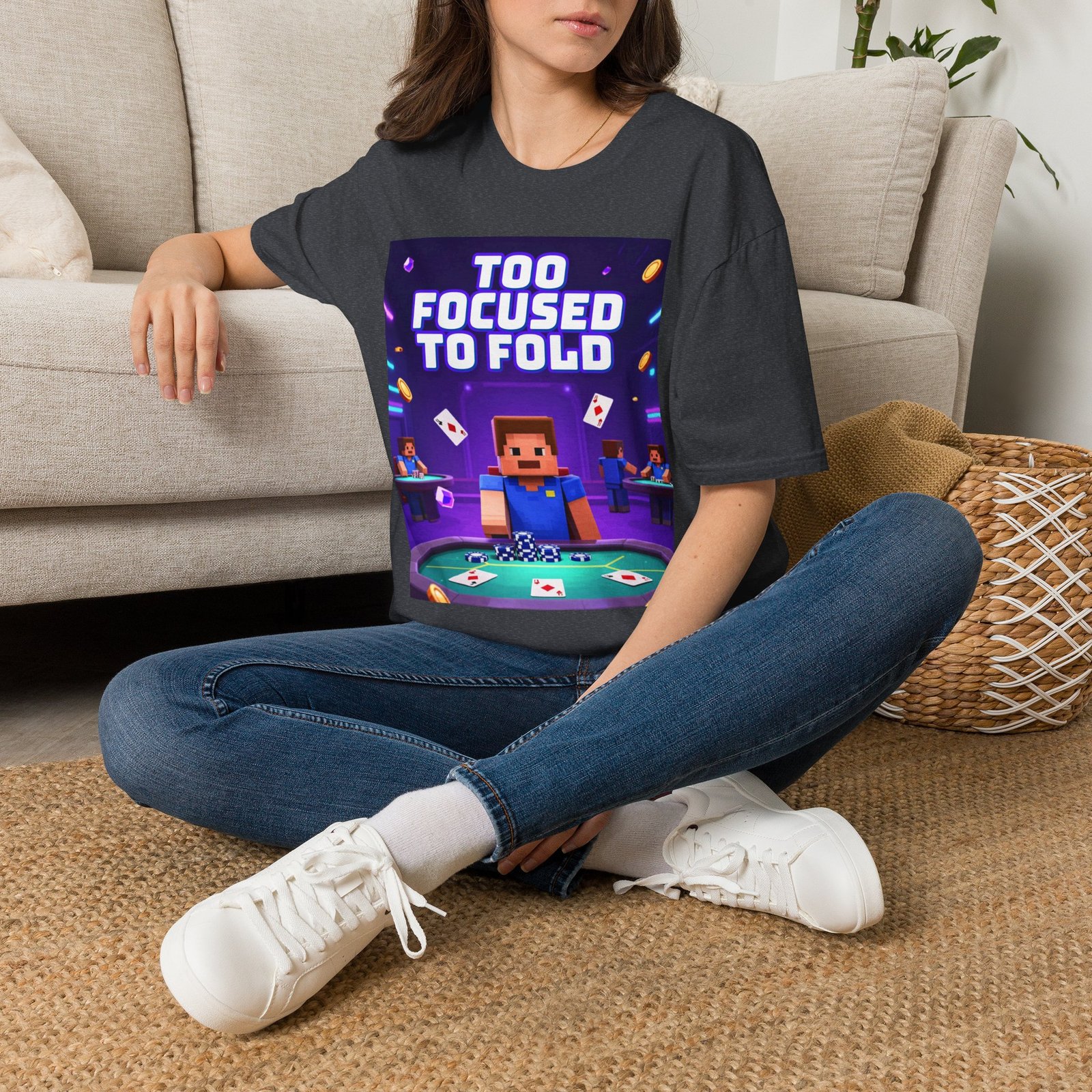 Poker T-Shirt — "Too Focused to Fold" Gaming Tee - Image 38