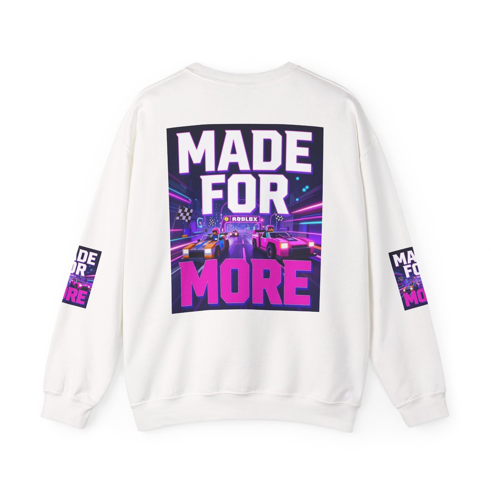 Made For More Sweatshirt — Retro Neon Racing Graphic Crewneck - Image 2