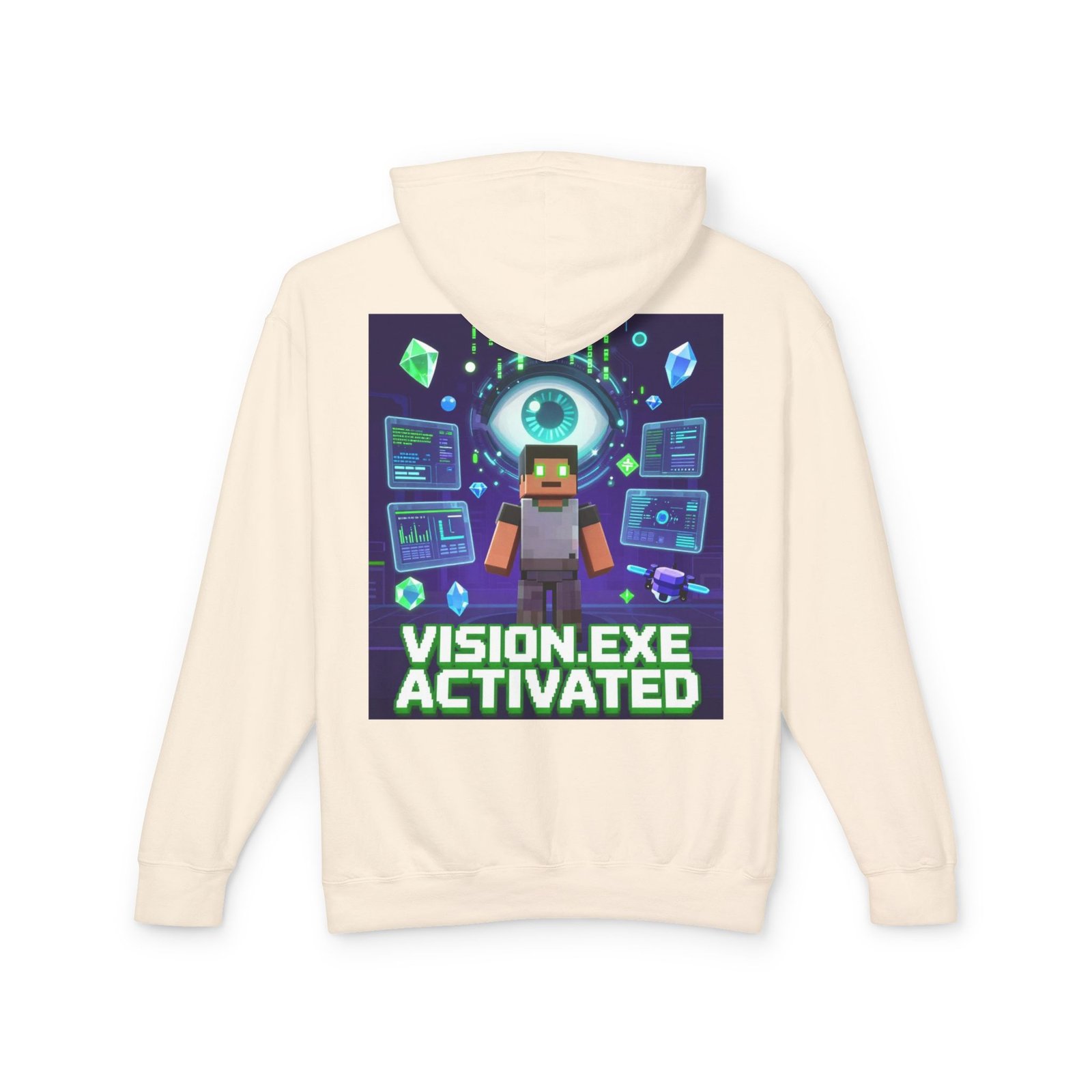 Vision.exe Activated Hoodie — Retro Gamer Tech Graphic Sweatshirt - Image 2