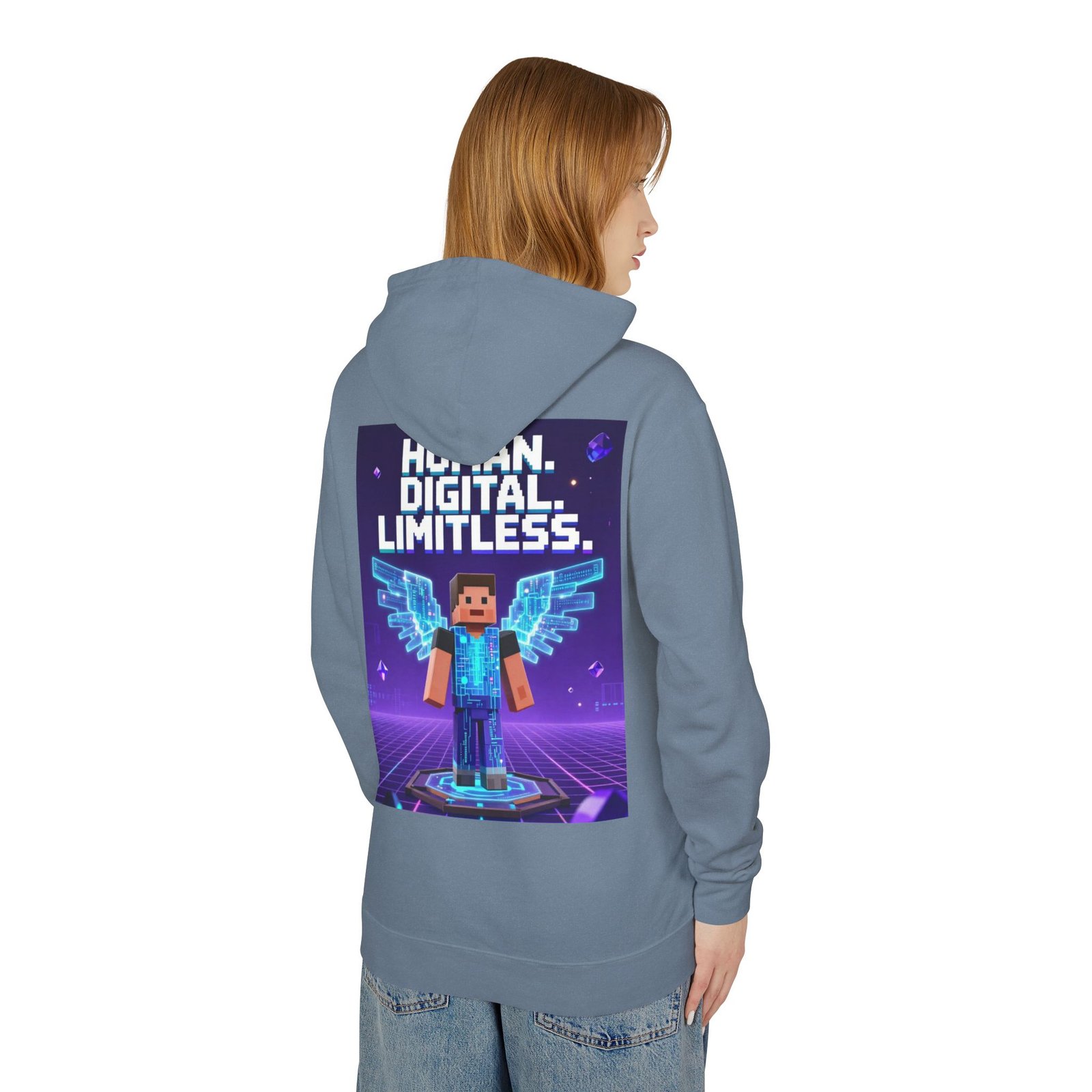 Digital Angel Hoodie — "Human. Digital. Limitless." Gamer Sweatshirt - Image 36