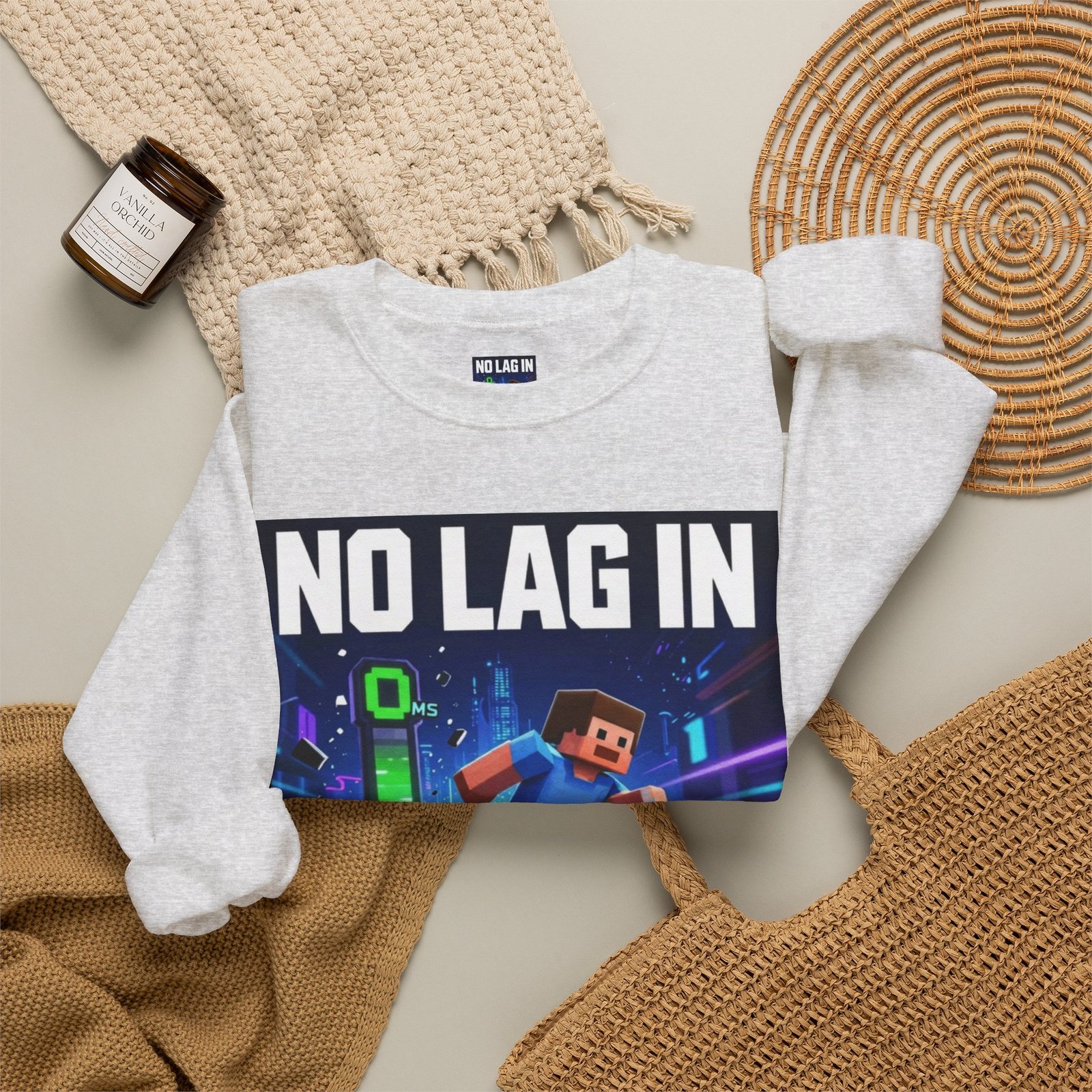 No Lag In My Vision Sweatshirt — Gamer Graphic Crewneck - Image 8