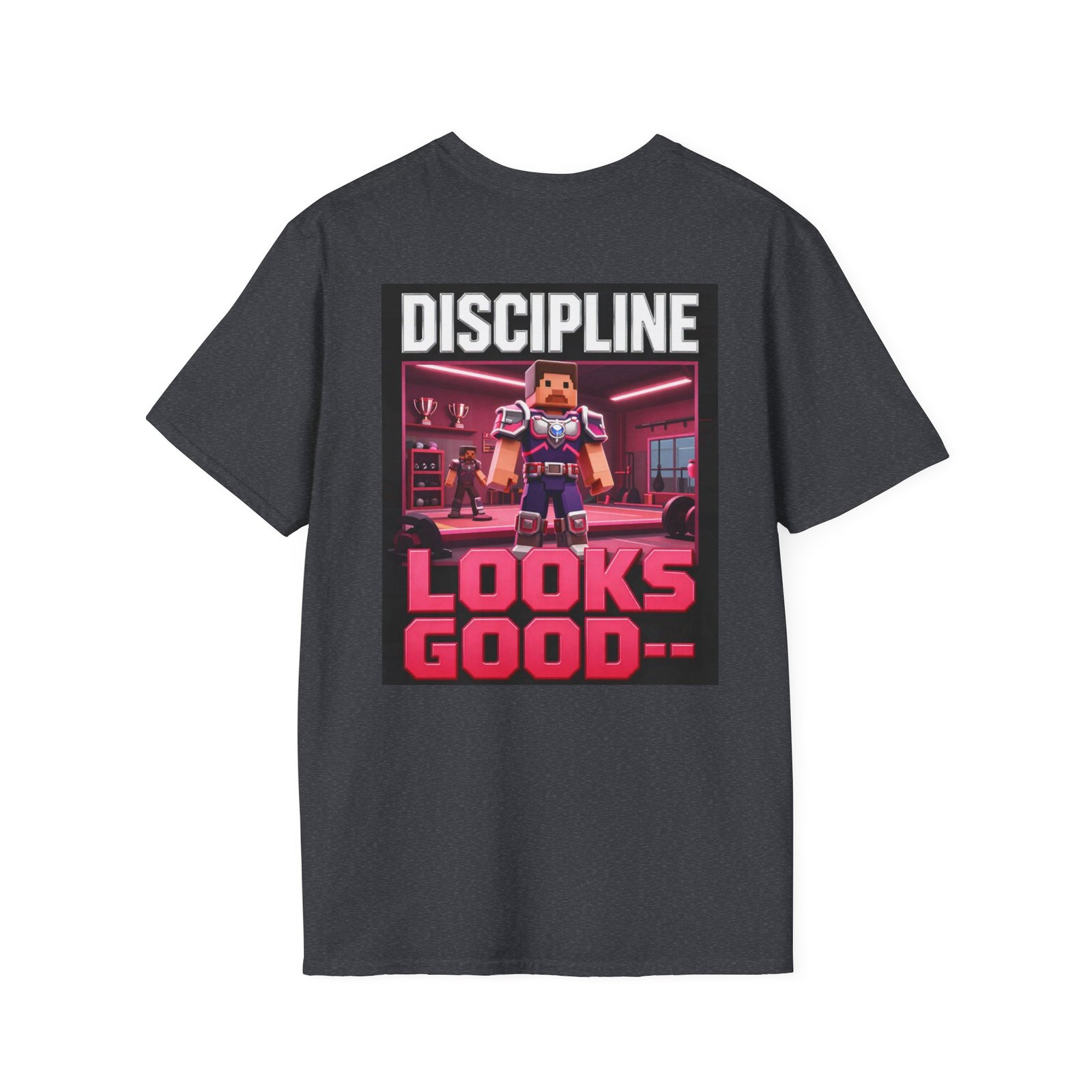 T‑Shirt — 'DISCIPLINE Looks Good' Gamer Pixel Armor Tee - Image 40