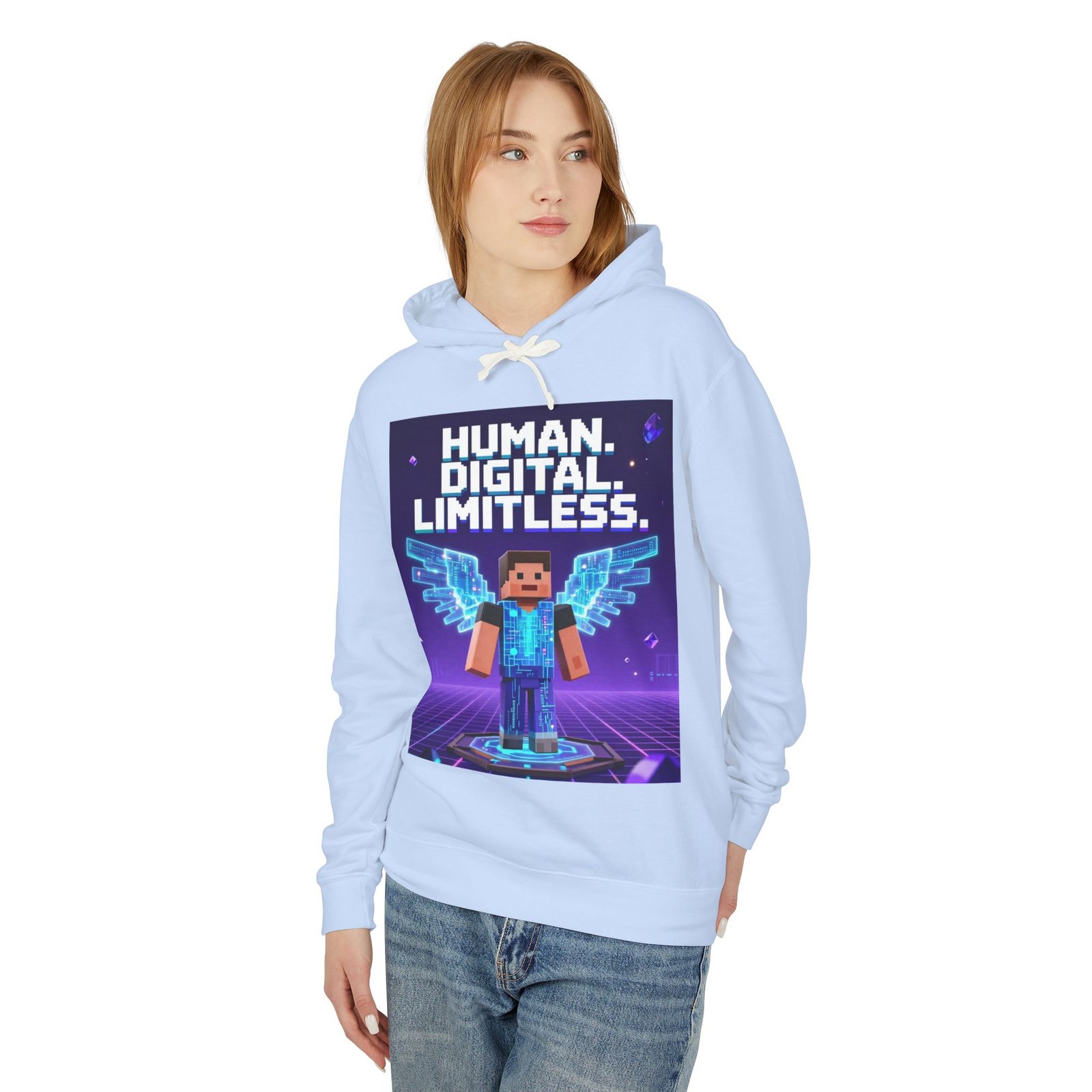 Digital Angel Hoodie — "Human. Digital. Limitless." Gamer Sweatshirt - Image 11