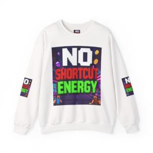 Crewneck Sweatshirt — "NO Shortcut Energy" Retro Gamer Graphic