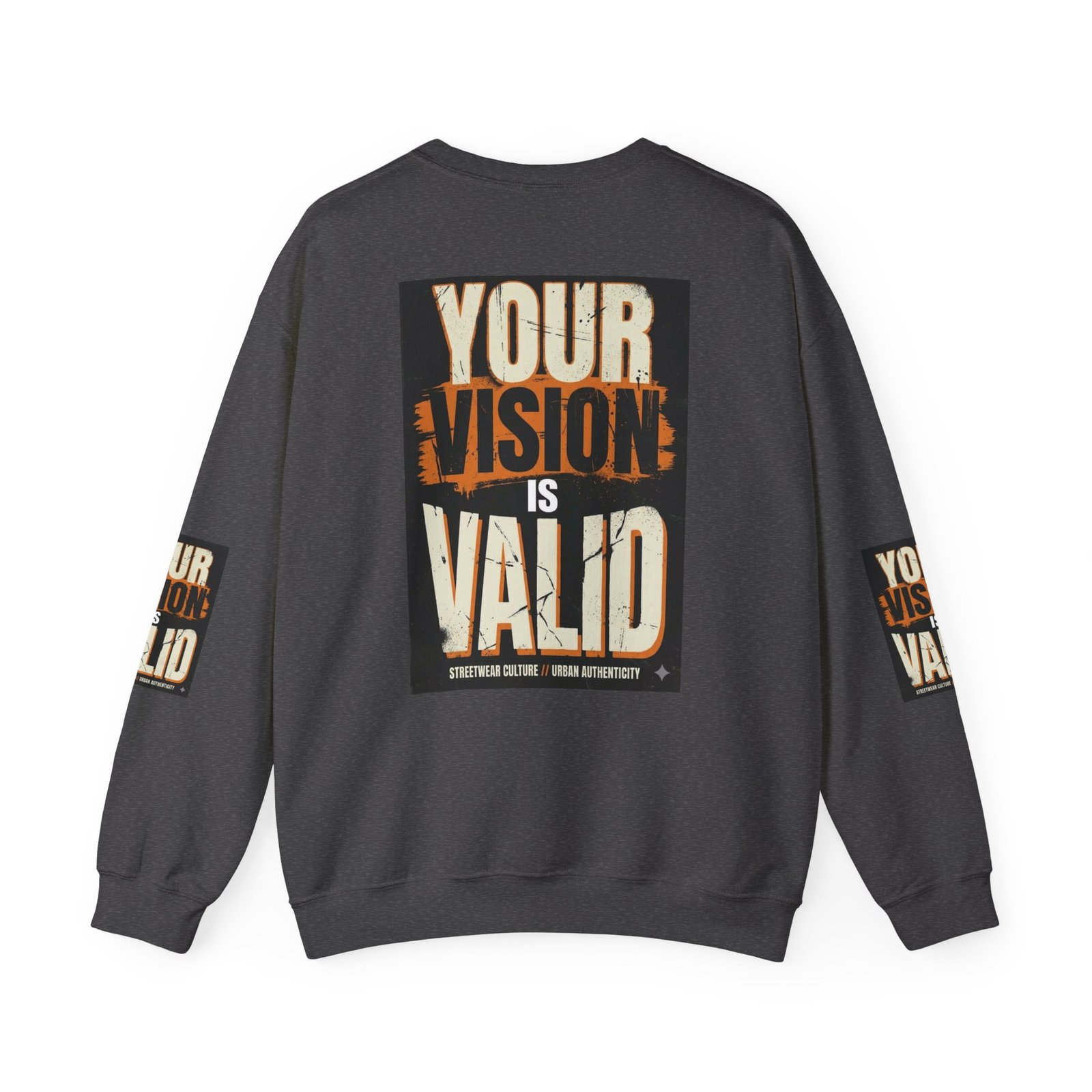 Crewneck Sweatshirt — “Your Vision Is Valid” Inspirational Graphic - Image 34