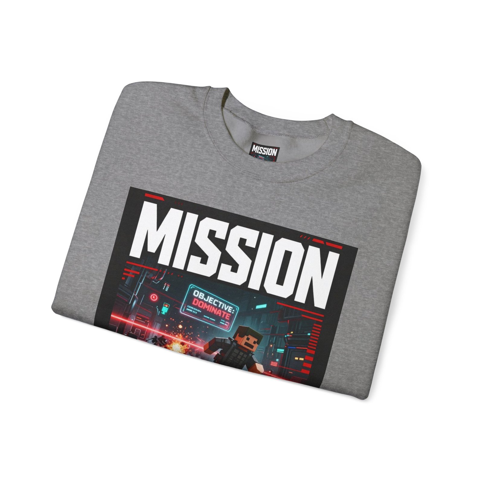 Mission Mode Crewneck Sweatshirt — Gaming Graphic Streetwear - Image 31