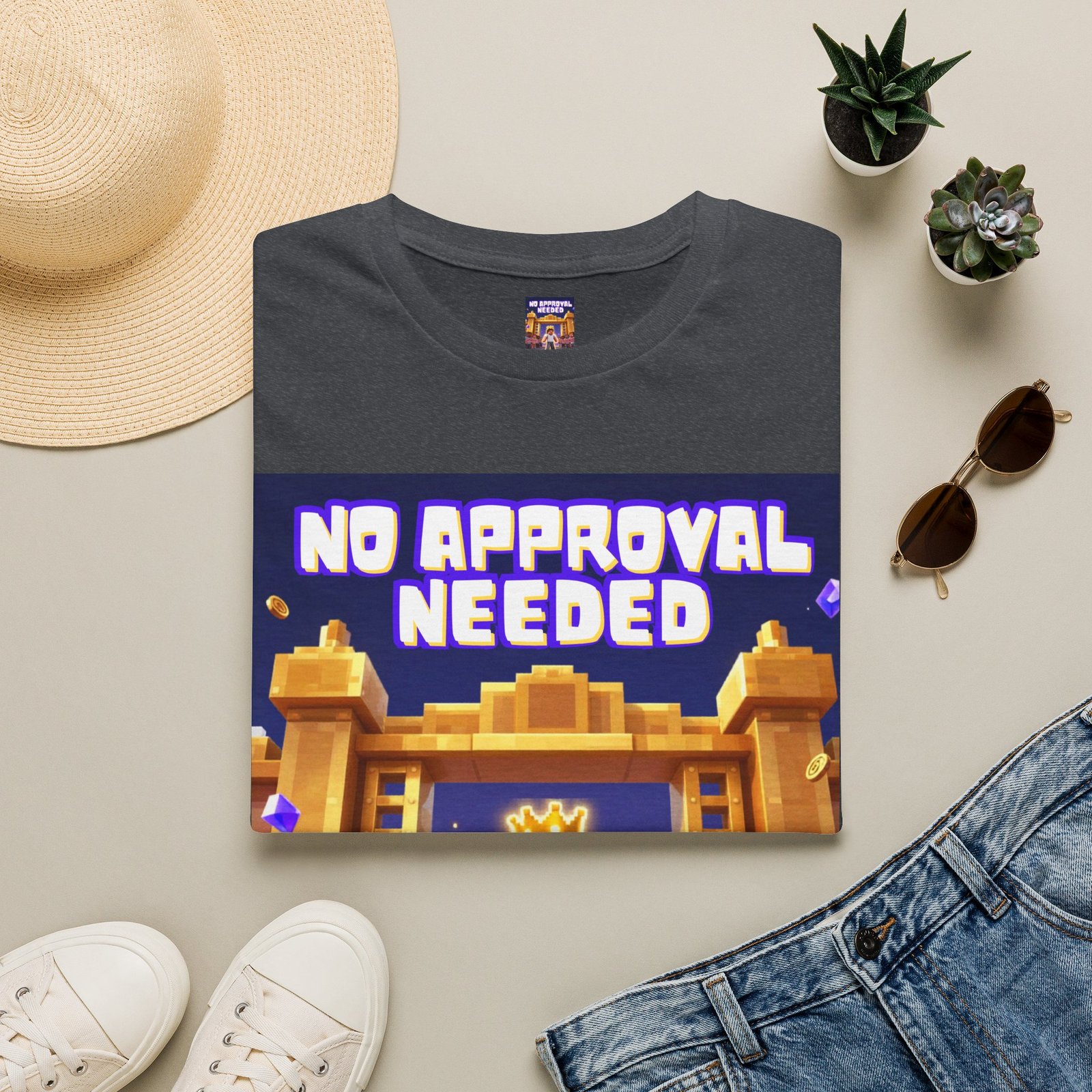 No Approval Needed T‑Shirt — Bold Roblox-style Gamer Tee - Image 37