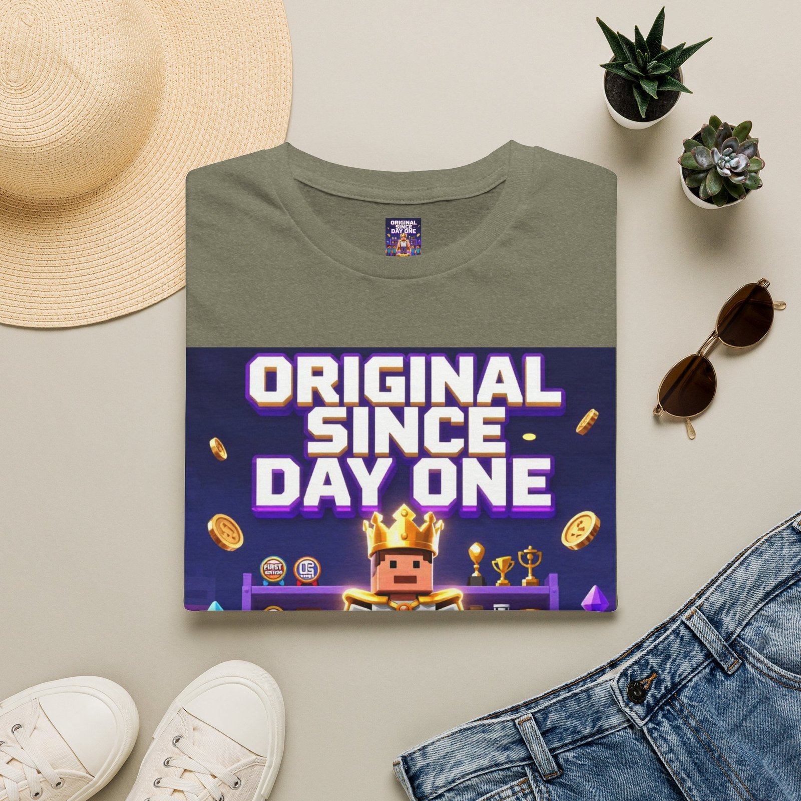 Original Since Day One T‑Shirt — Gamer Retro Crown Design - Image 17