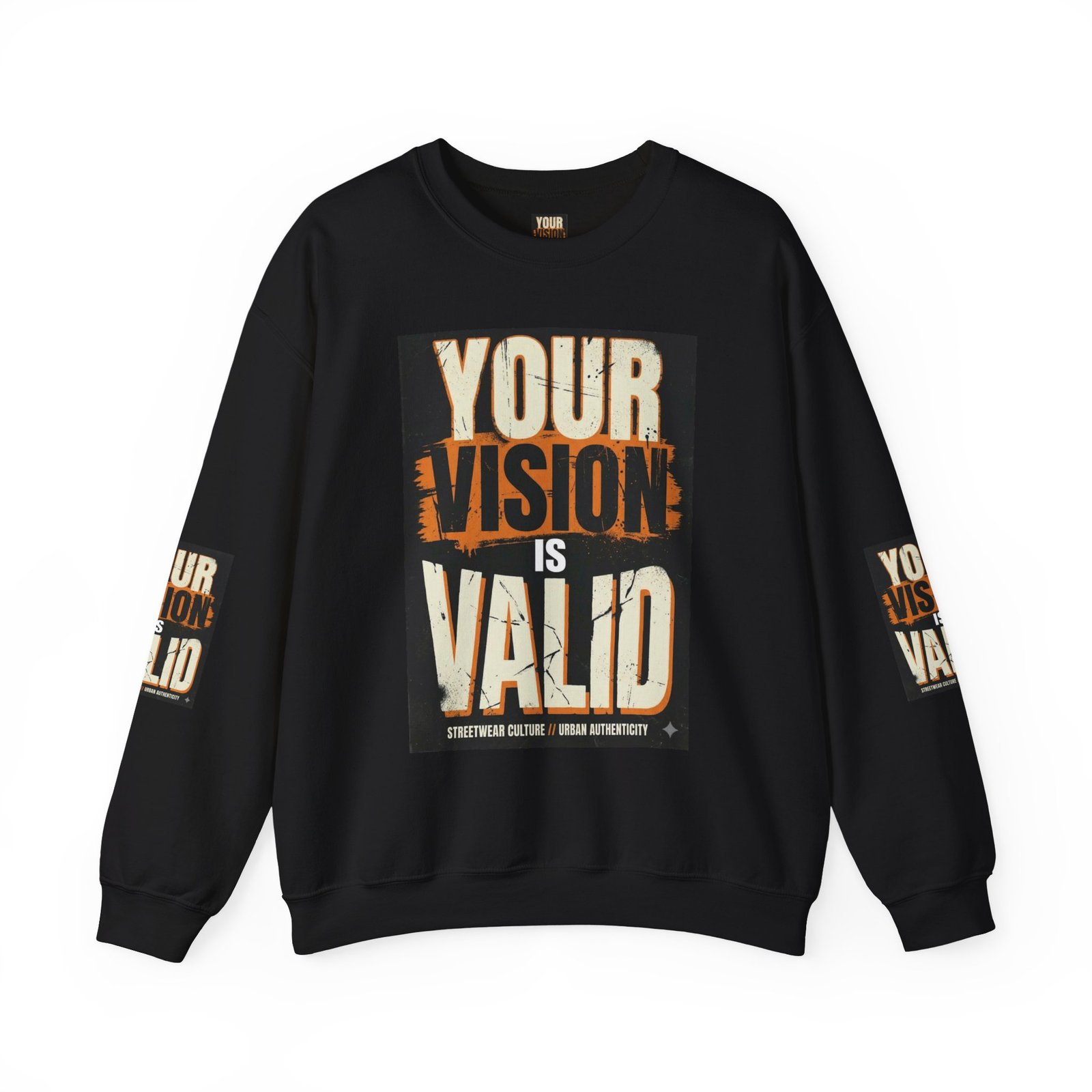 Crewneck Sweatshirt — “Your Vision Is Valid” Inspirational Graphic - Image 17