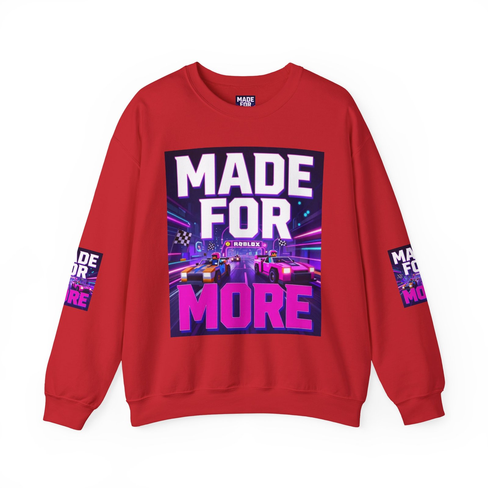 Made For More Sweatshirt — Retro Neon Racing Graphic Crewneck - Image 45