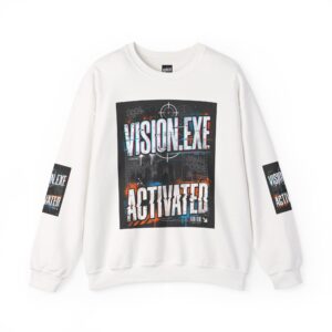 Vision.exe Activated Crewneck Sweatshirt — Cyberpunk Graphic Pullover