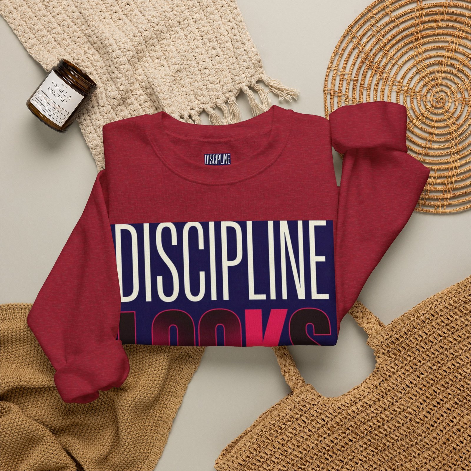 Discipline Looks Good Sweatshirt — Motivational Graphic Crewneck - Image 52