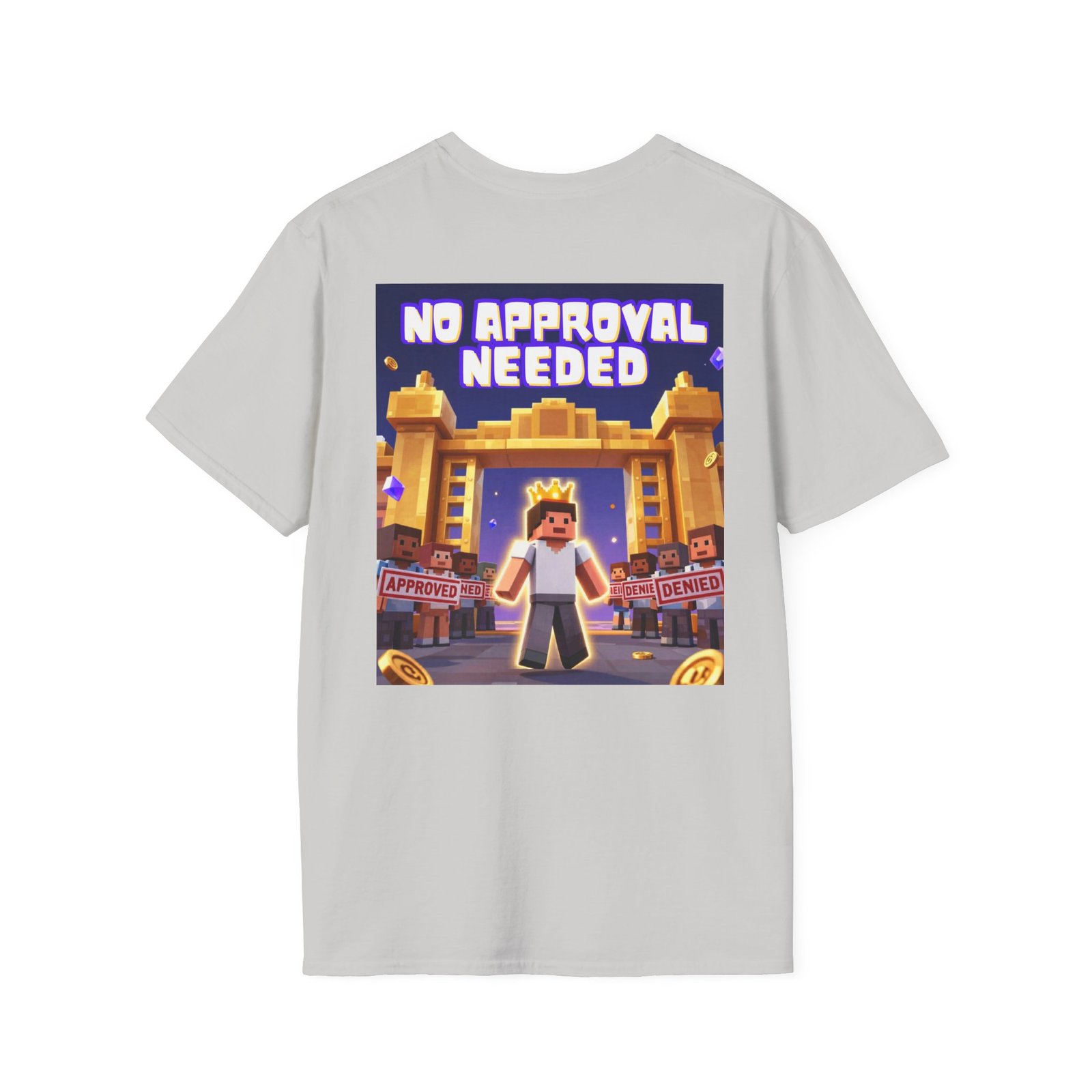 No Approval Needed T‑Shirt — Bold Roblox-style Gamer Tee - Image 12
