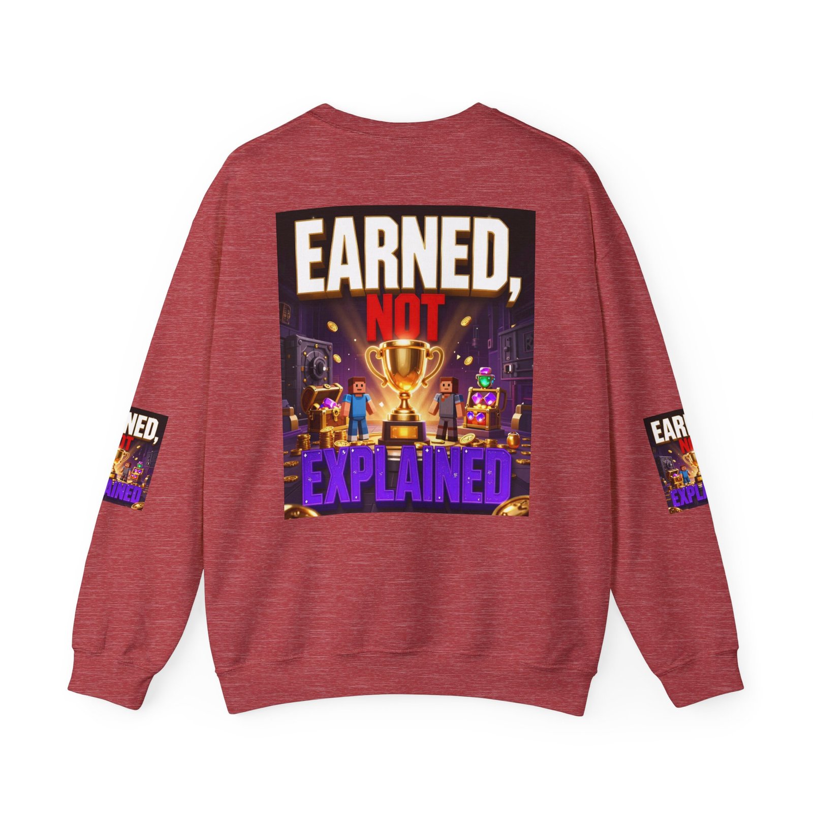 Crewneck Sweatshirt — "Earned, Not Explained" Trophy Graphic - Image 42