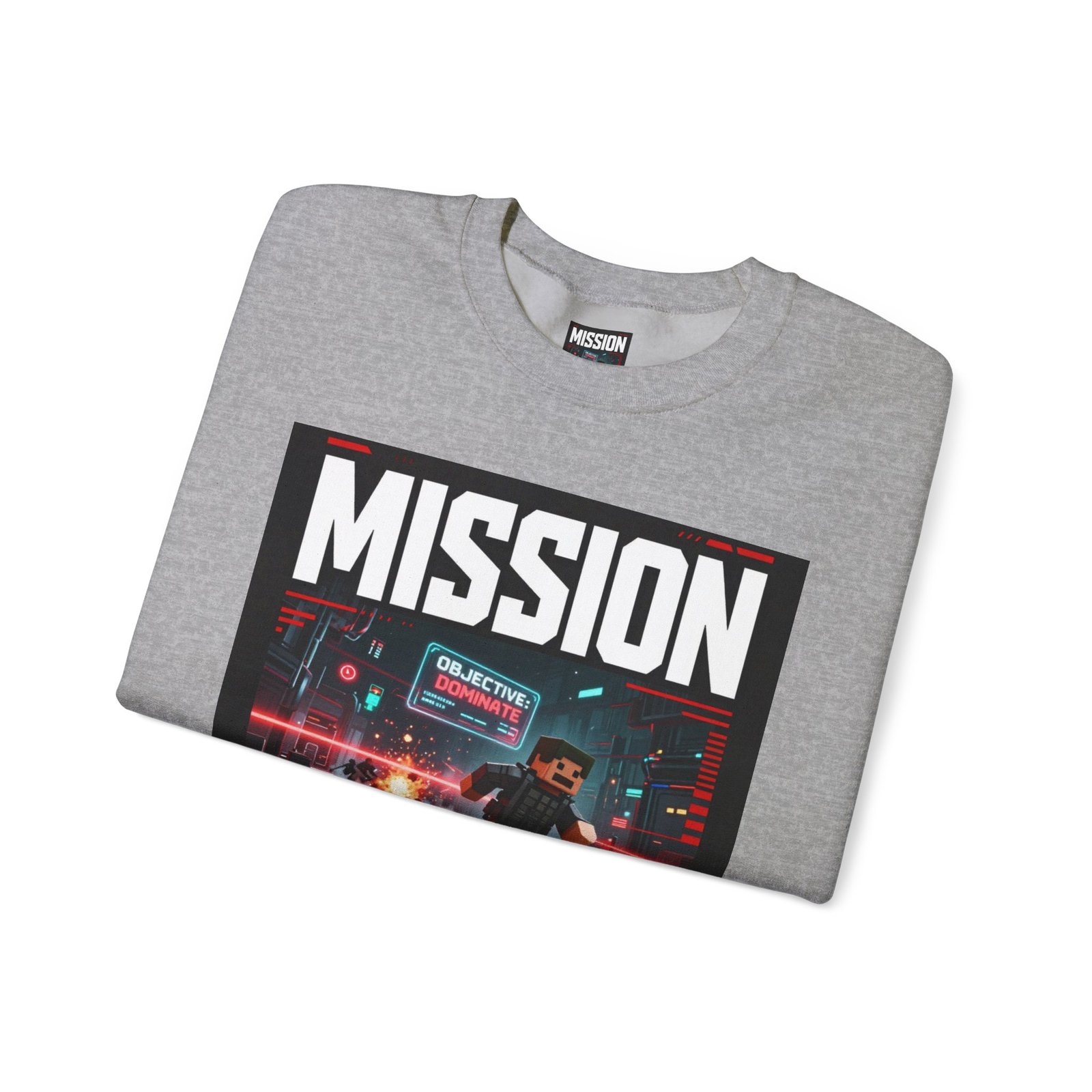 Mission Mode Crewneck Sweatshirt — Gaming Graphic Streetwear - Image 23