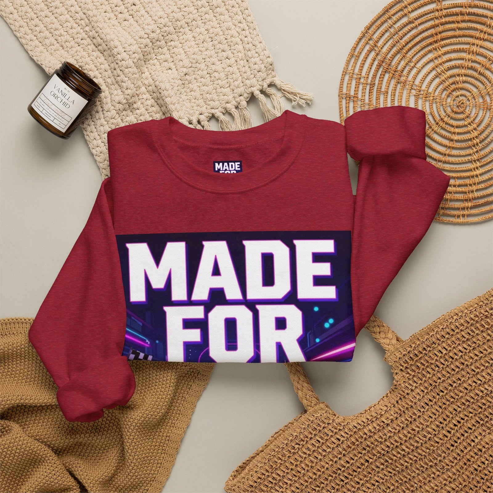 Made For More Sweatshirt — Retro Neon Racing Graphic Crewneck - Image 52