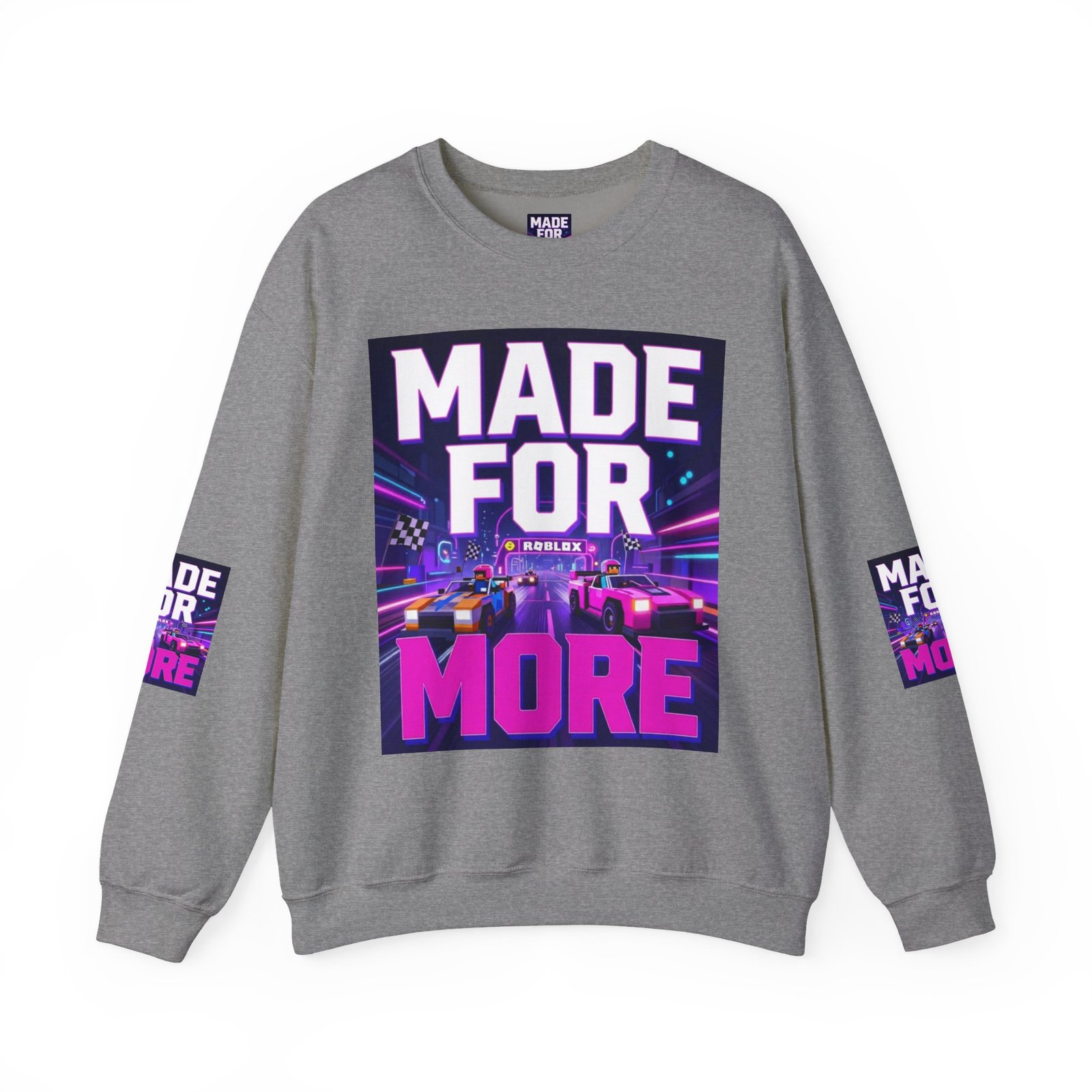 Made For More Sweatshirt — Retro Neon Racing Graphic Crewneck - Image 29