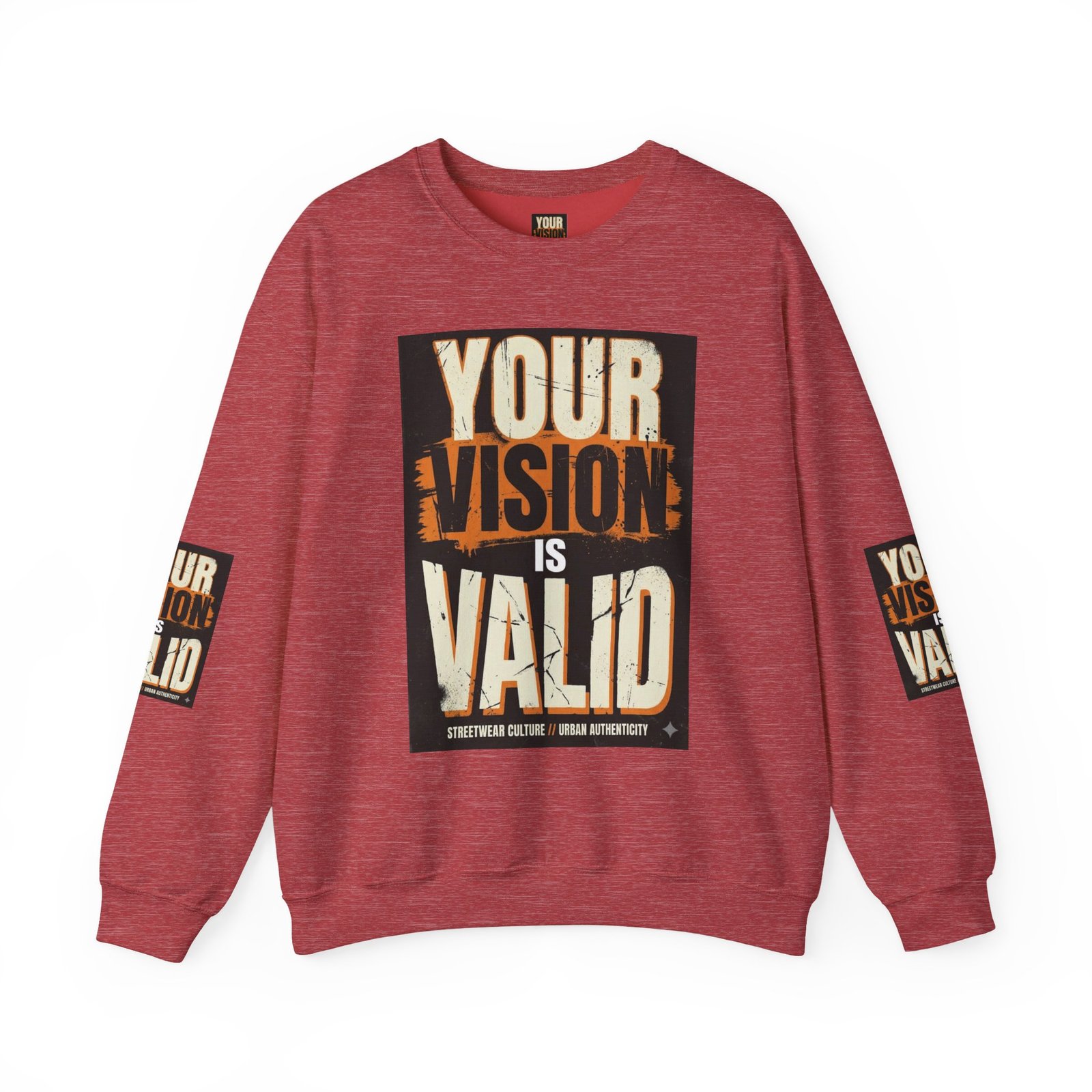 Crewneck Sweatshirt — “Your Vision Is Valid” Inspirational Graphic - Image 41