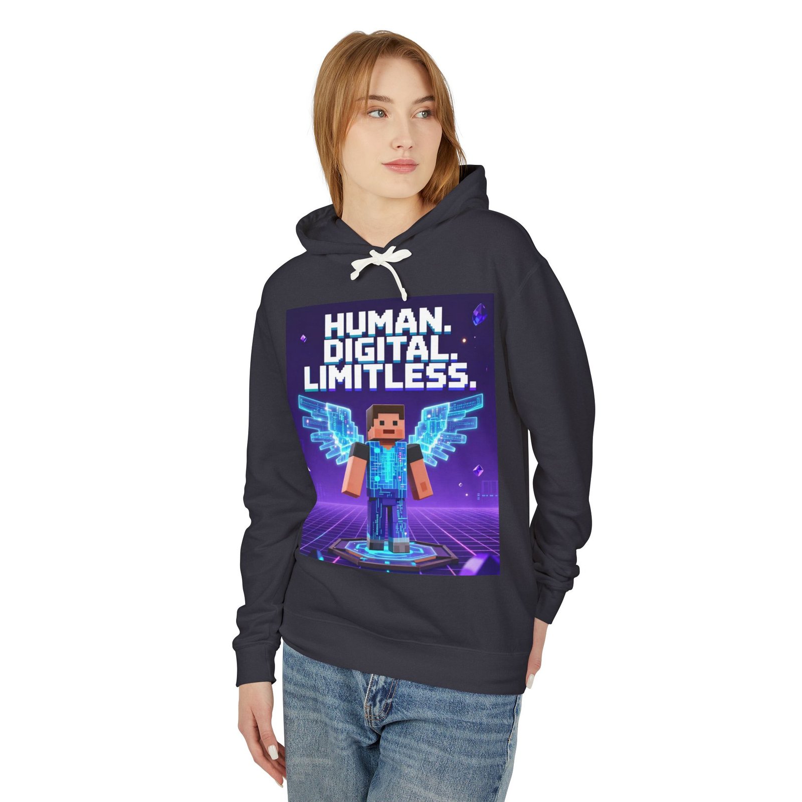 Digital Angel Hoodie — "Human. Digital. Limitless." Gamer Sweatshirt - Image 39
