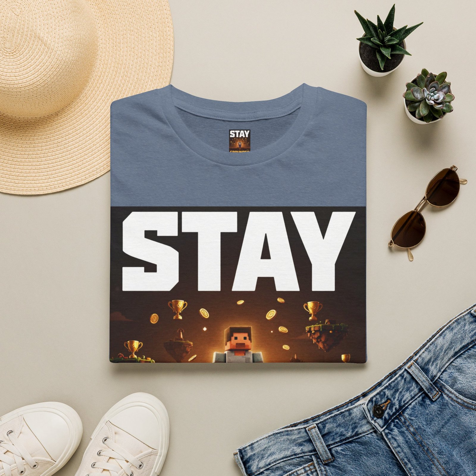 Stay Grounded T-Shirt — Minecraft-Inspired 'STAY GROUNDED' Gaming Tee - Image 29