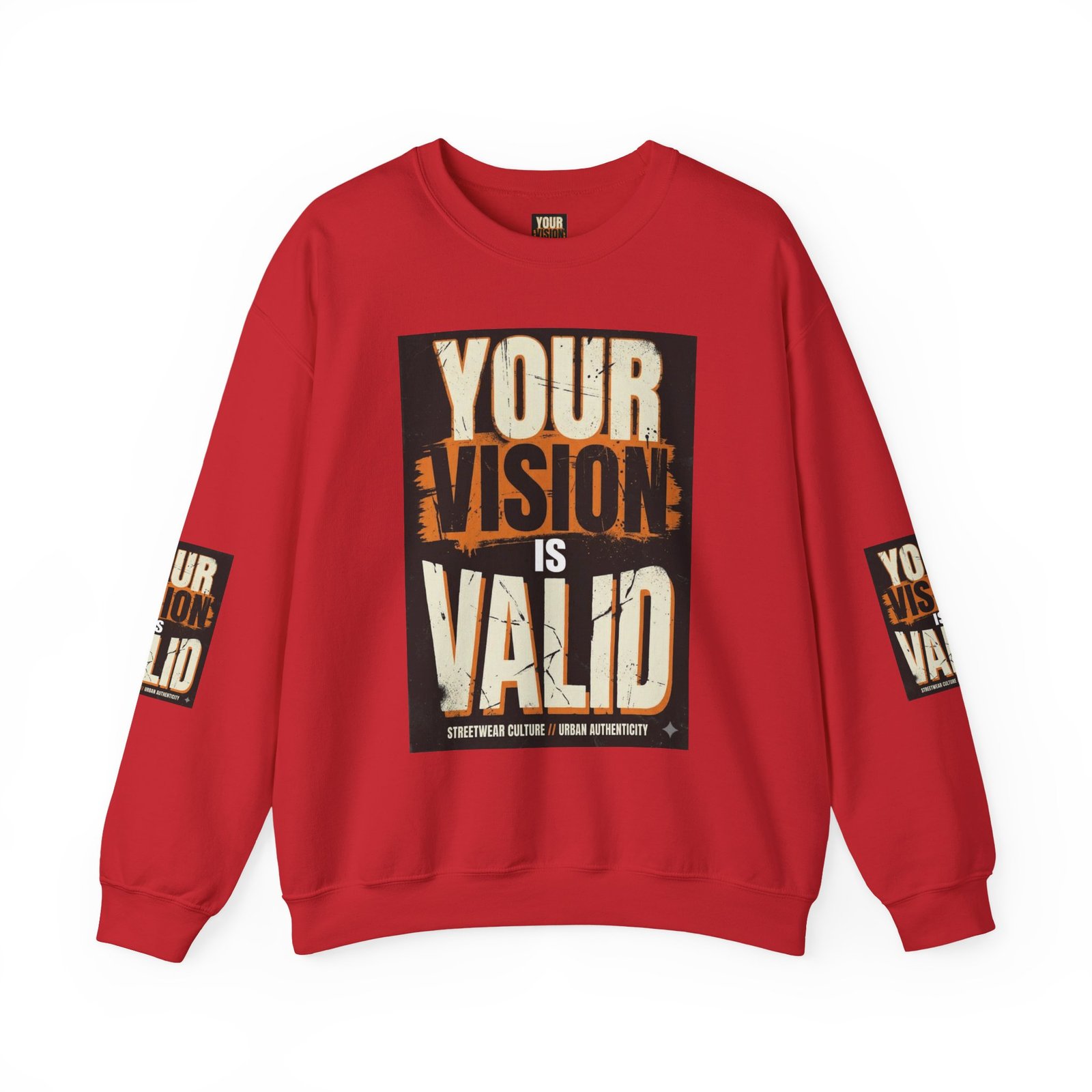 Crewneck Sweatshirt — “Your Vision Is Valid” Inspirational Graphic - Image 45