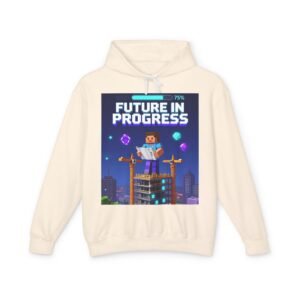 Future in Progress Hoodie — Gamer Pixel Construction Sweatshirt