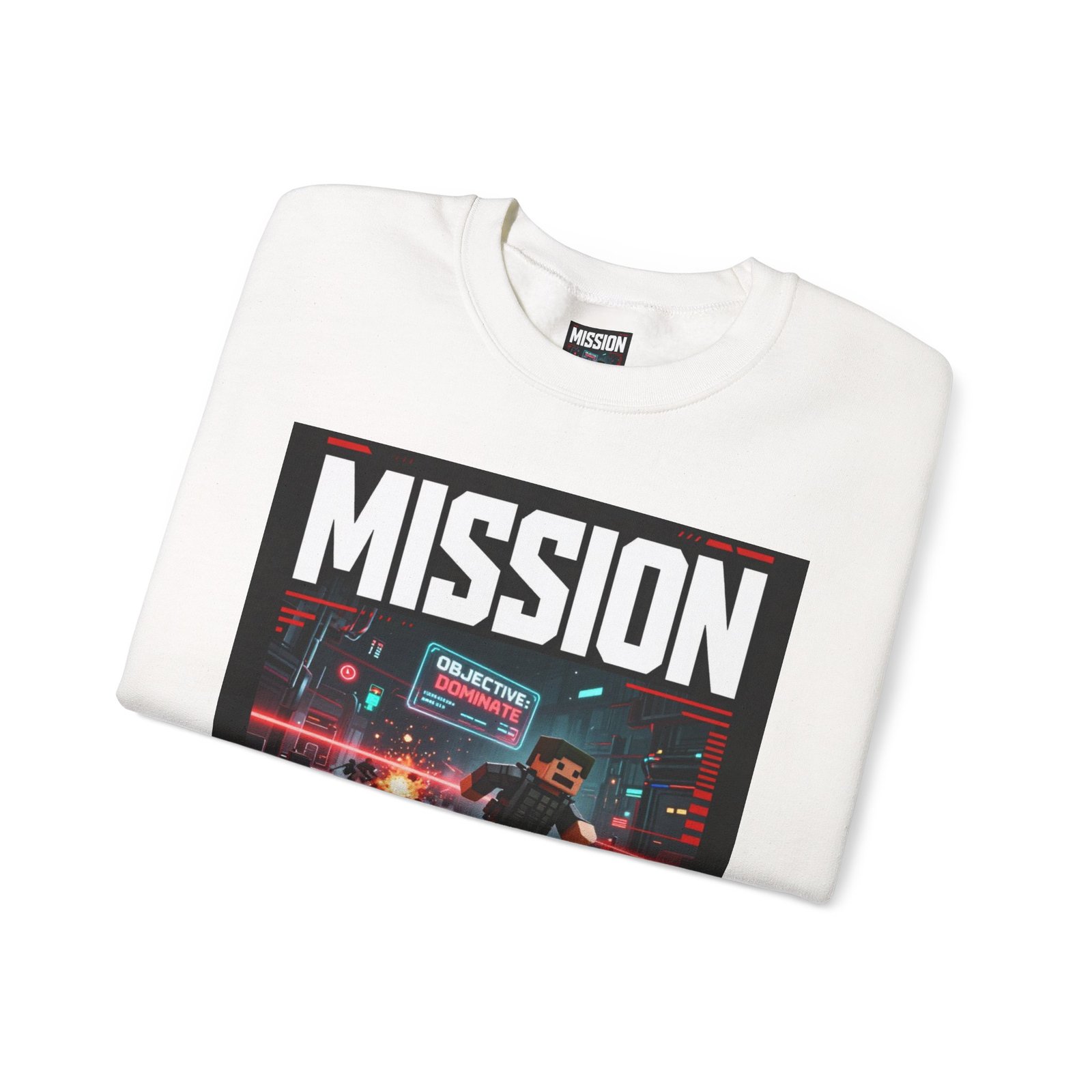 Mission Mode Crewneck Sweatshirt — Gaming Graphic Streetwear - Image 3