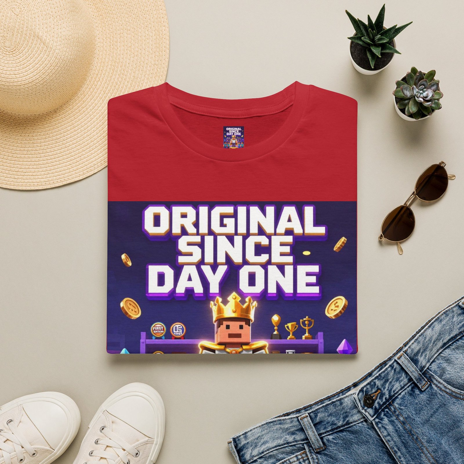 Original Since Day One T‑Shirt — Gamer Retro Crown Design - Image 49