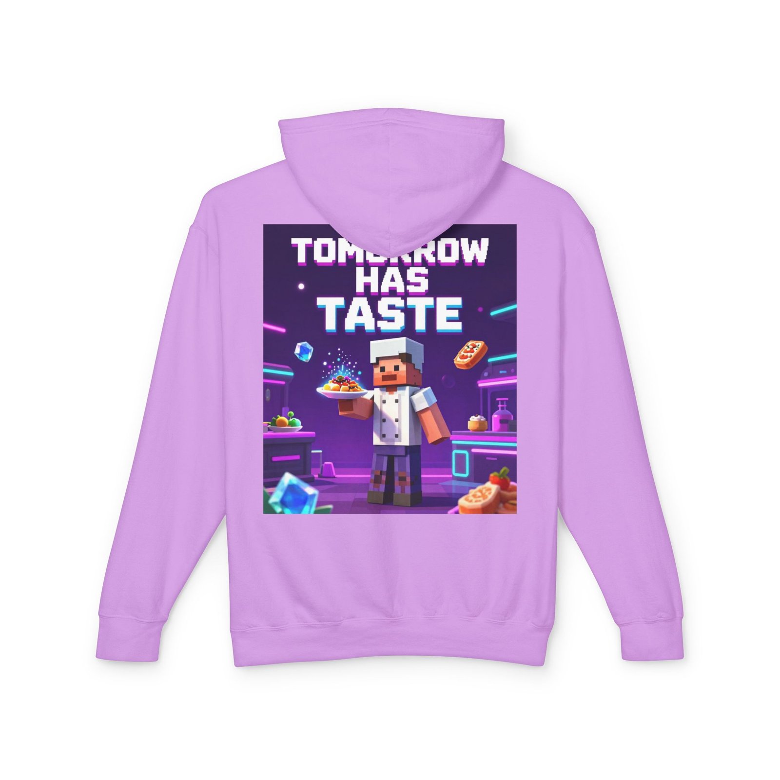 Tomorrow Has Taste Hoodie — Retro Pixel Chef Gaming Sweatshirt - Image 14