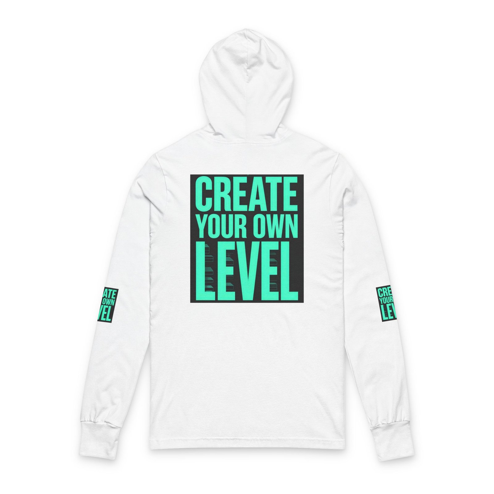 Create Your Own Level Hooded Long Sleeve Tee - Image 2