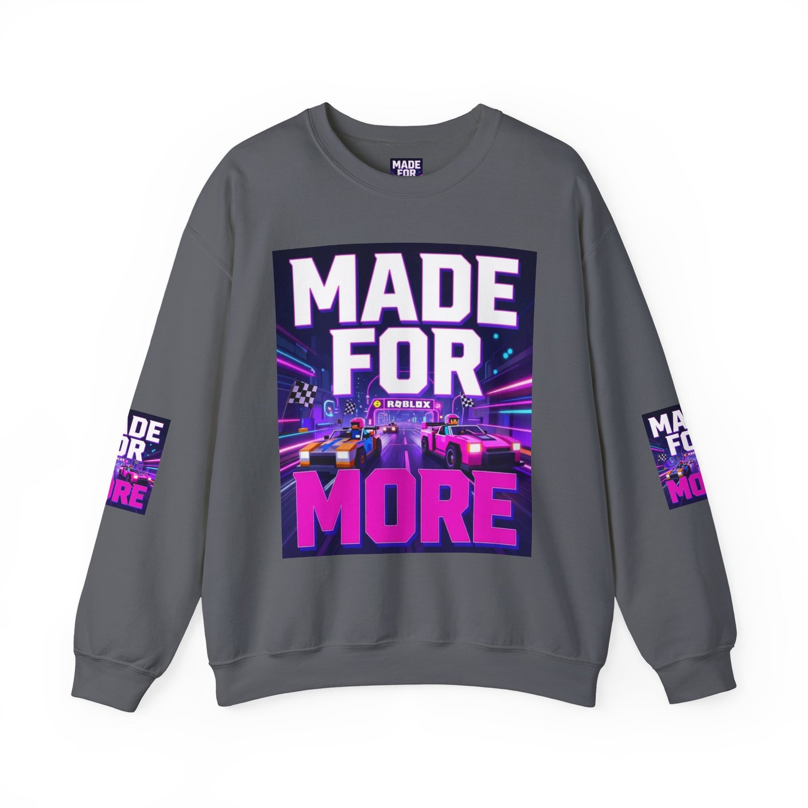 Made For More Sweatshirt — Retro Neon Racing Graphic Crewneck - Image 37