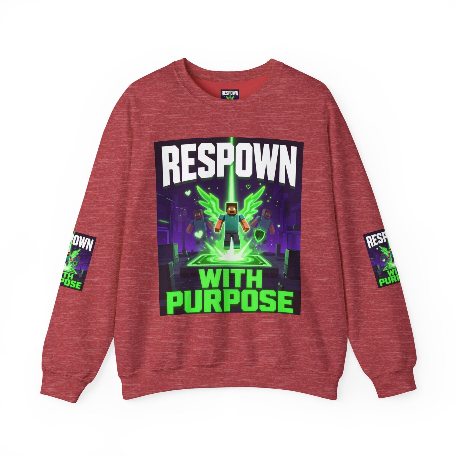 Respawn With Purpose Crewneck Sweatshirt — Gaming Graphic Pullover - Image 41