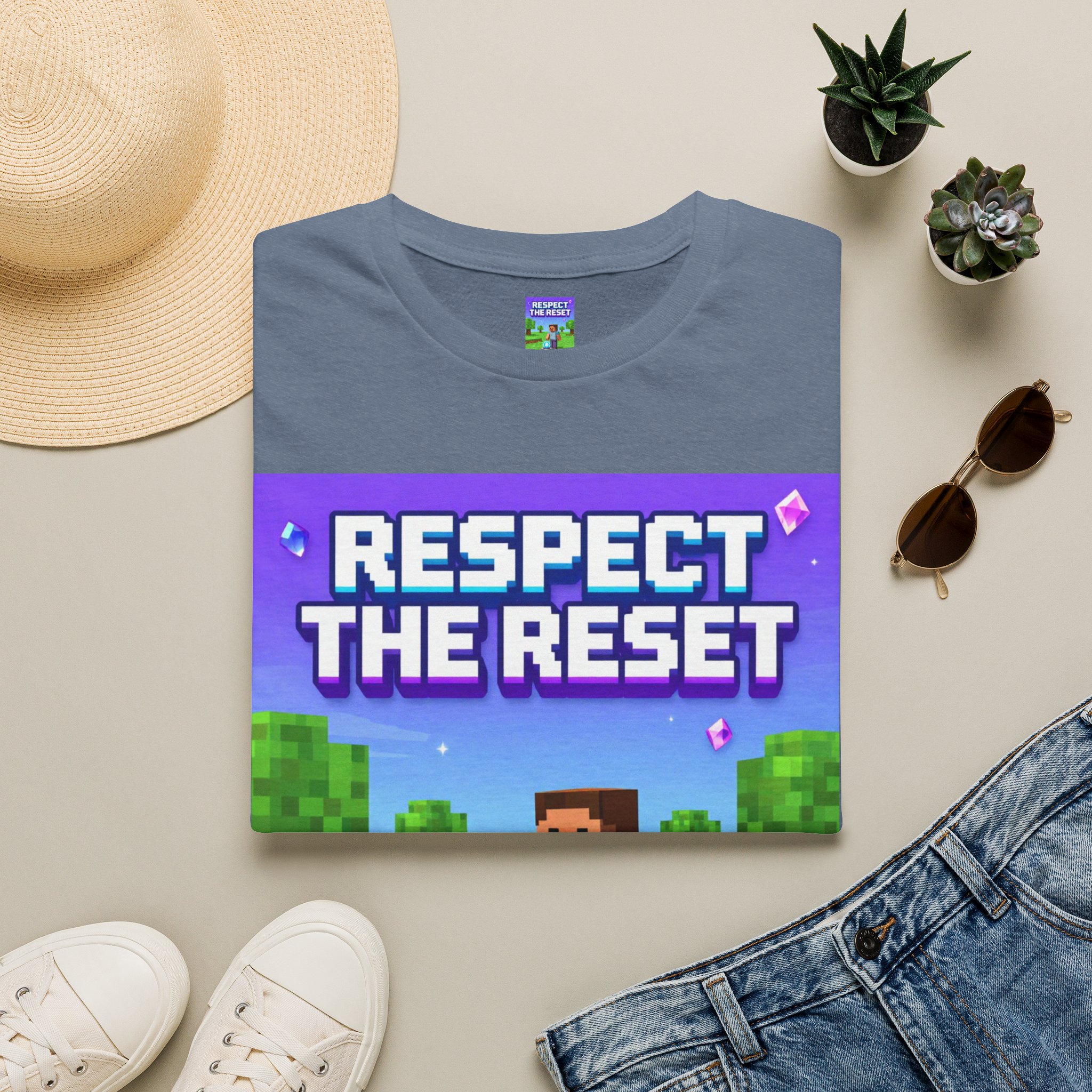 Respect the Reset T-Shirt — Minecraft-Inspired Gamer Tee - Image 29