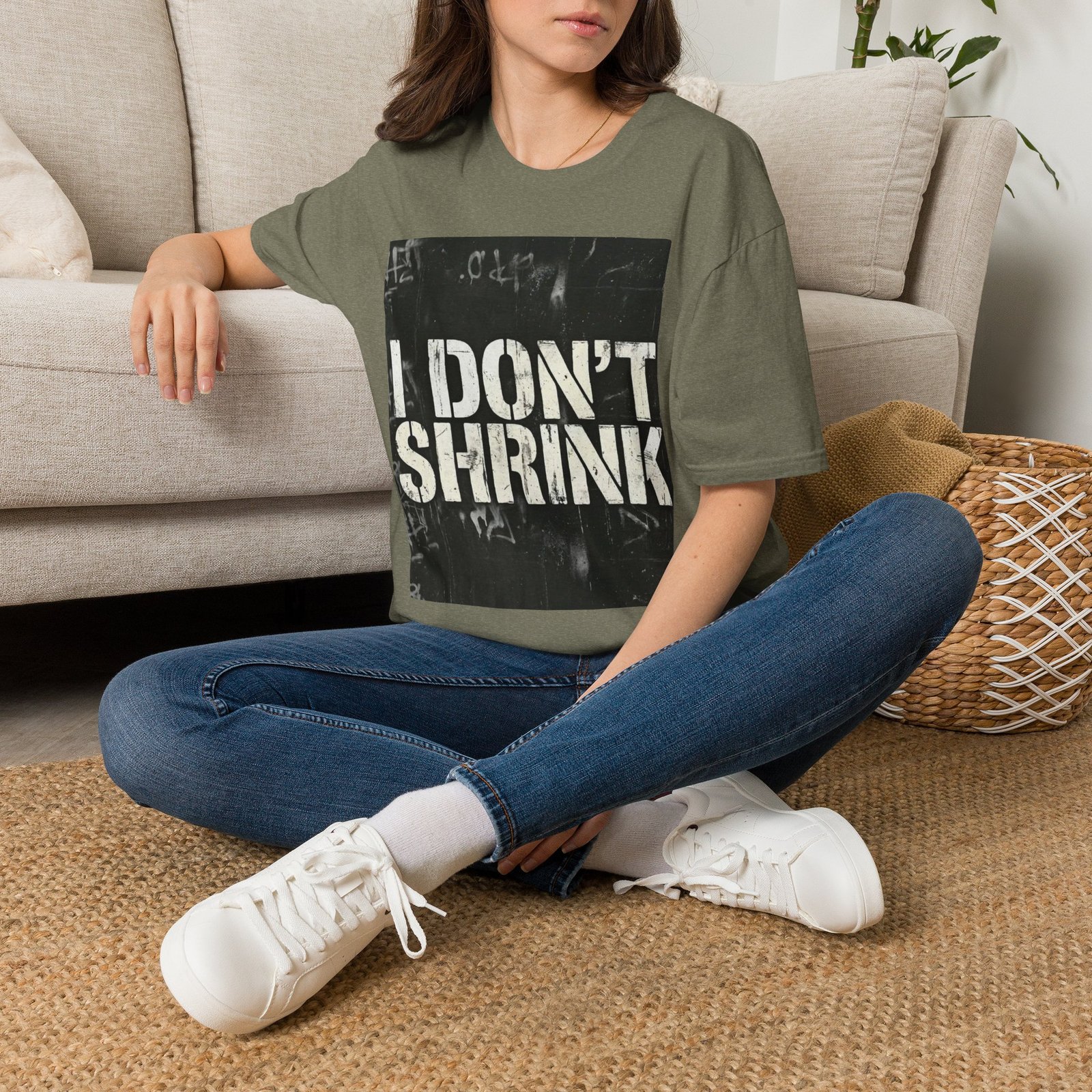 I Don't Shrink T-Shirt — Vintage Stencil Graphic Tee - Image 18