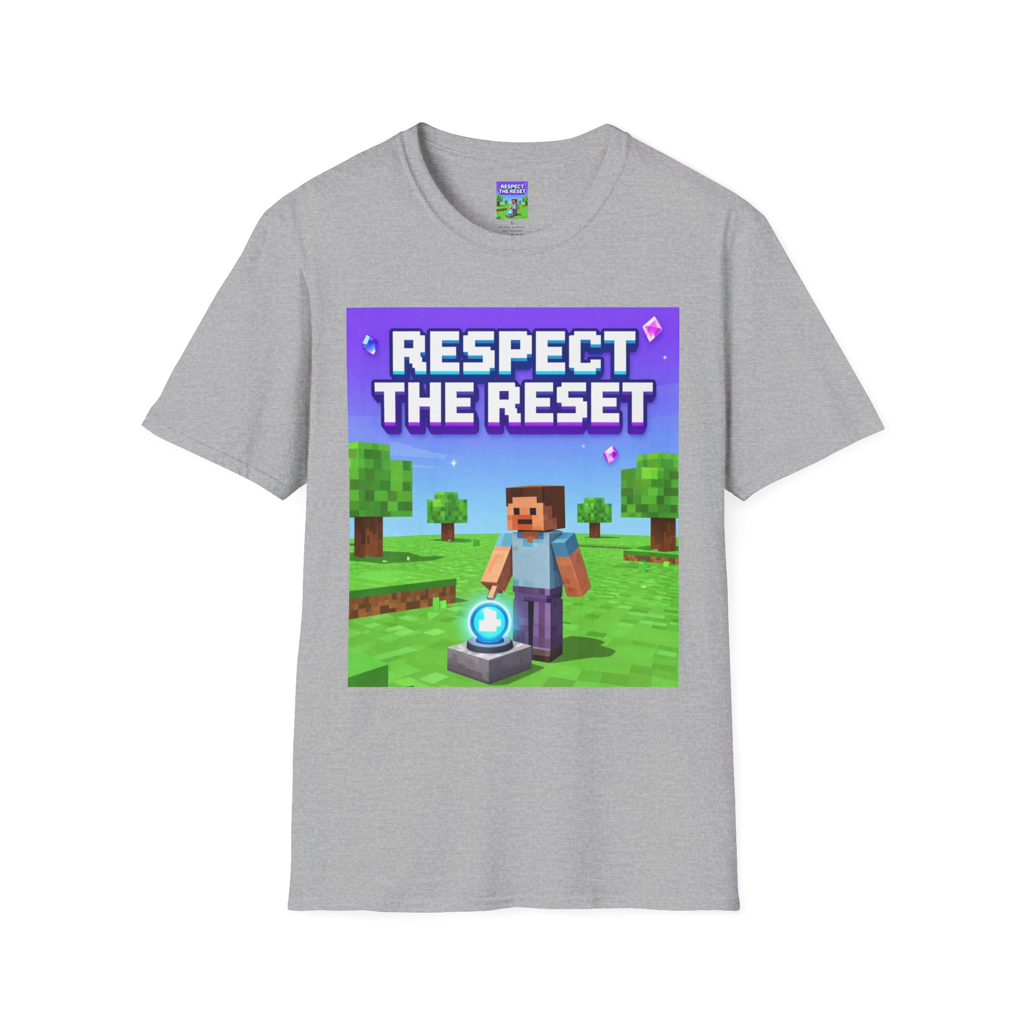 Respect the Reset T-Shirt — Minecraft-Inspired Gamer Tee - Image 15