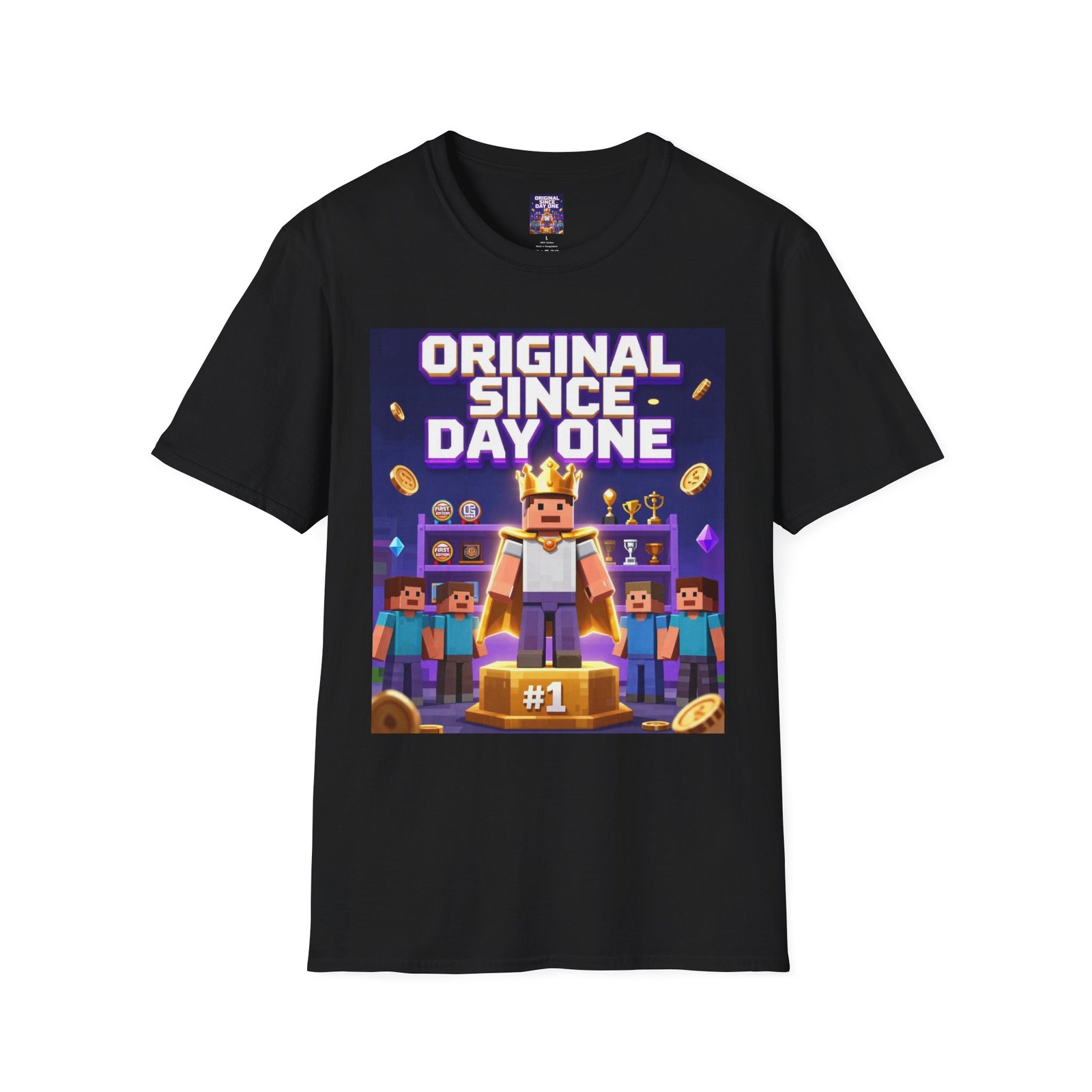 Original Since Day One T‑Shirt — Gamer Retro Crown Design - Image 7