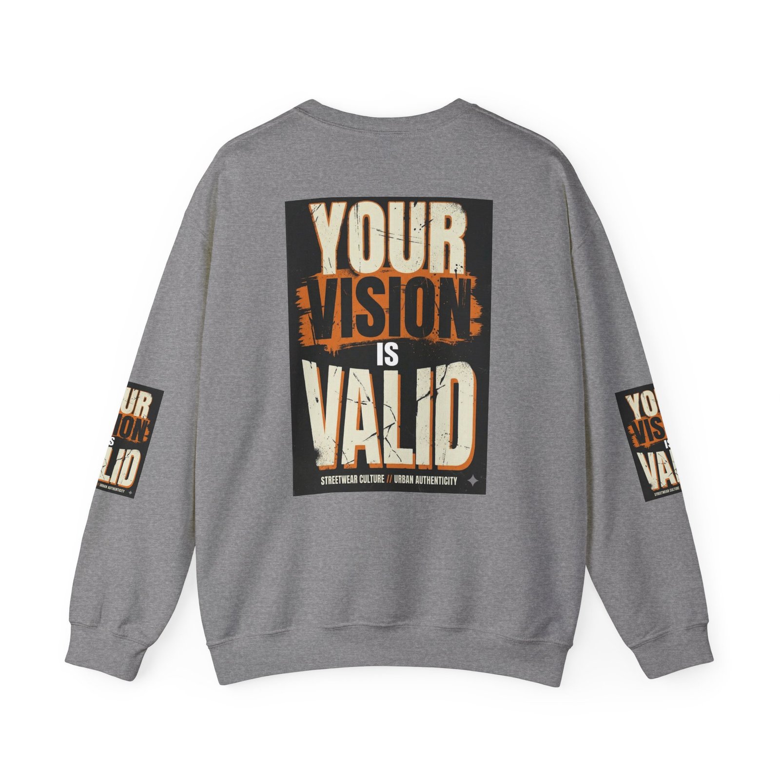 Crewneck Sweatshirt — “Your Vision Is Valid” Inspirational Graphic - Image 30