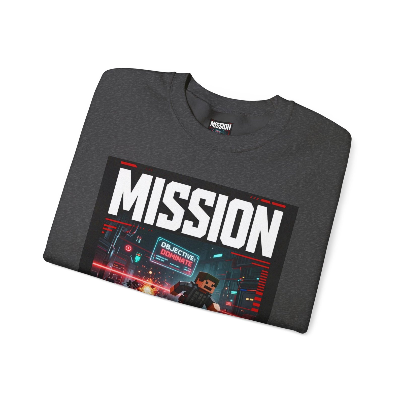 Mission Mode Crewneck Sweatshirt — Gaming Graphic Streetwear - Image 35